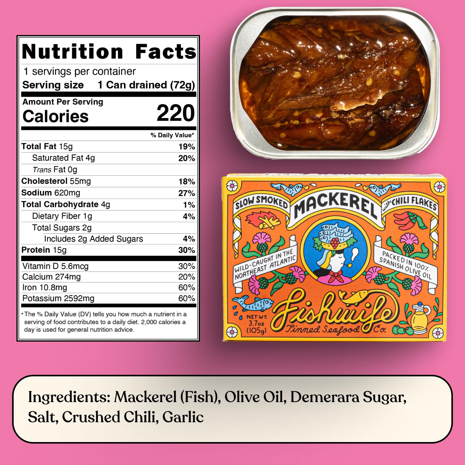 Fishwife Smoky Trio 3-Pack (Smoked Rainbow Trout, Smoked Salmon, Smoked Mackerel) | Gluten Free, High Protein, Omega-3s | Hand-Packed