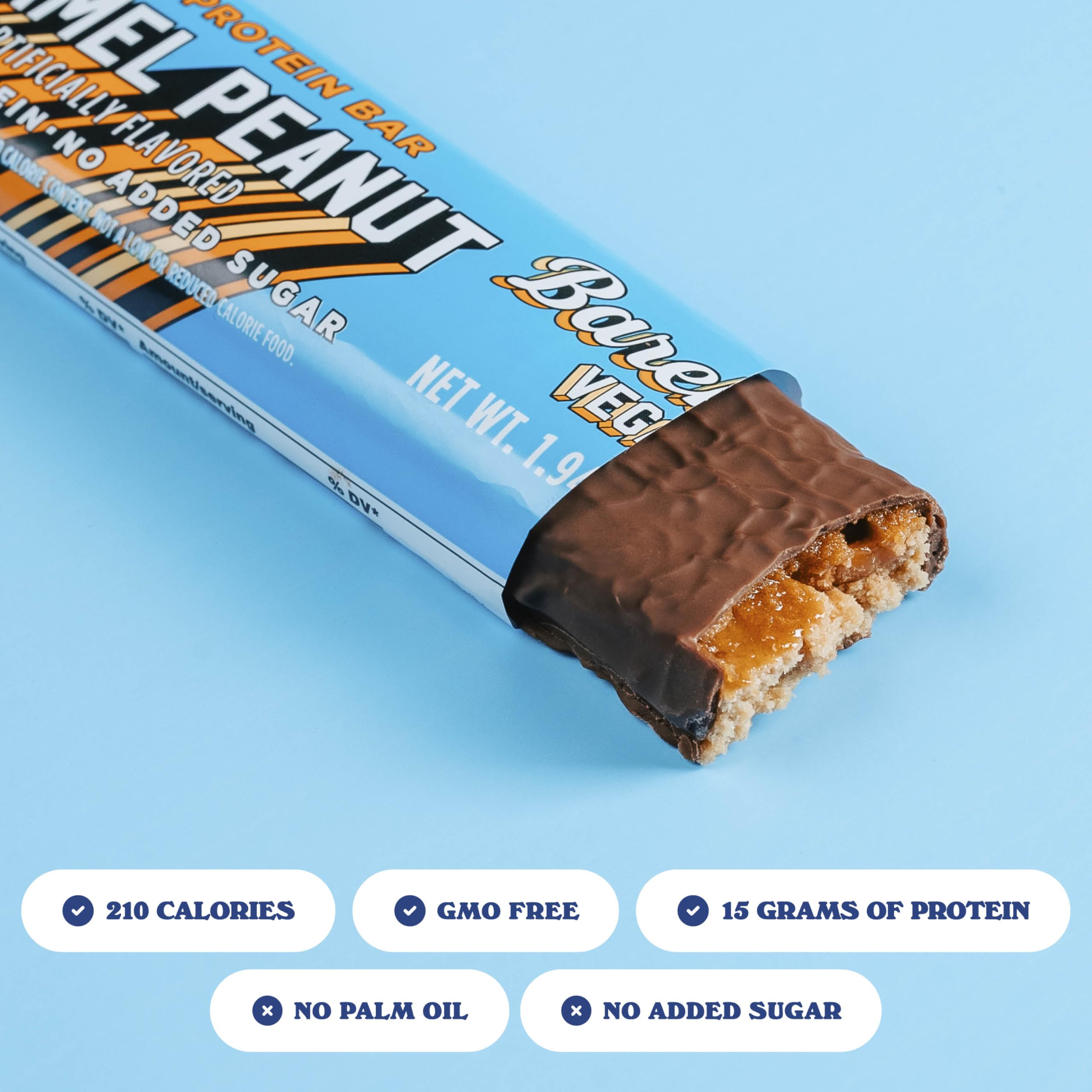Barebells Protein Bars Salty Peanut - 12 Count, 20g High Protein Treats - Chocolate Nutrition Bar with 1g Total Sugars - On-The-Go Breakfast or Post-Workout Snack