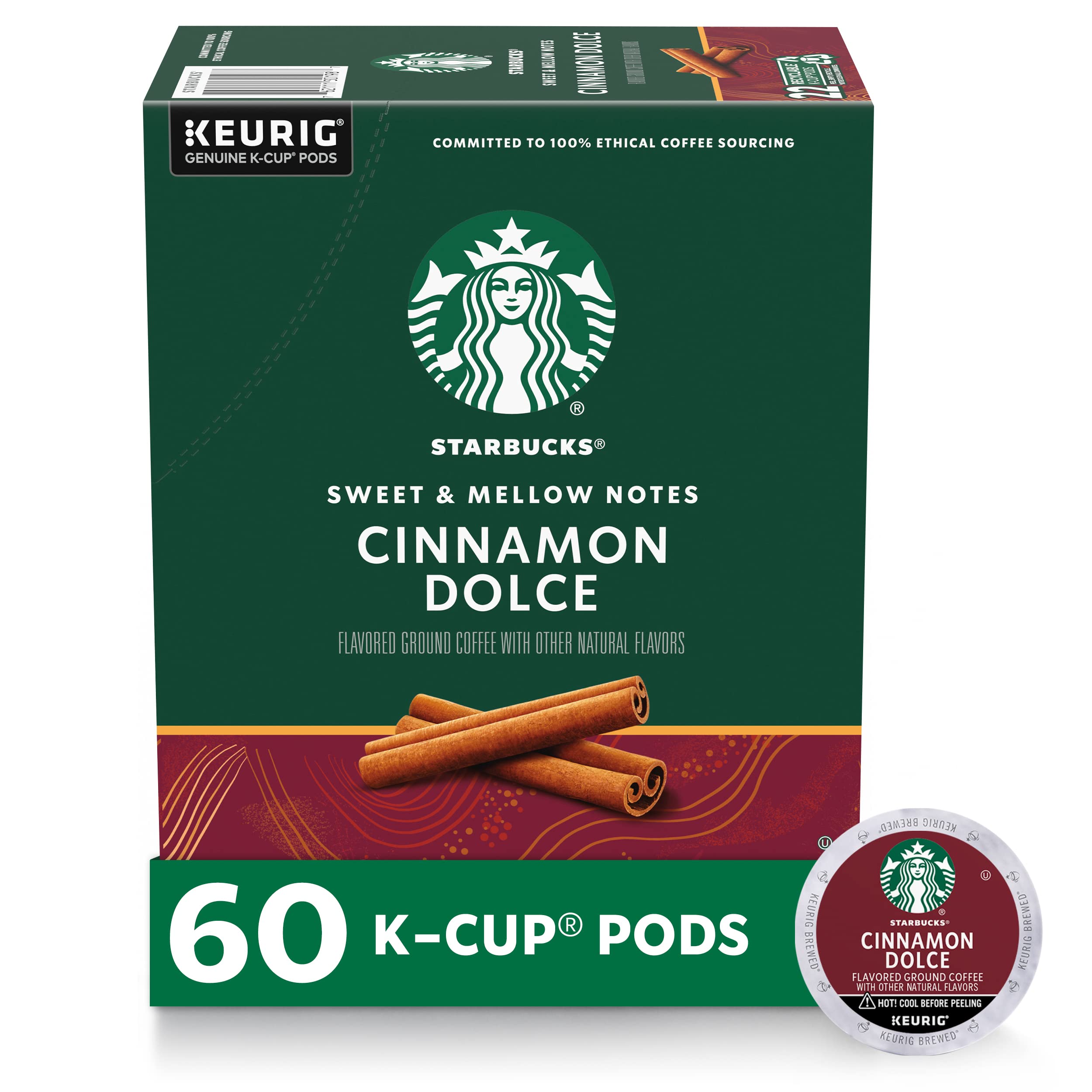 Starbucks K-Cup Coffee Pods, Starbucks Blonde Roast Hot or Iced Coffee, Veranda Blend, 96 Keurig Pods