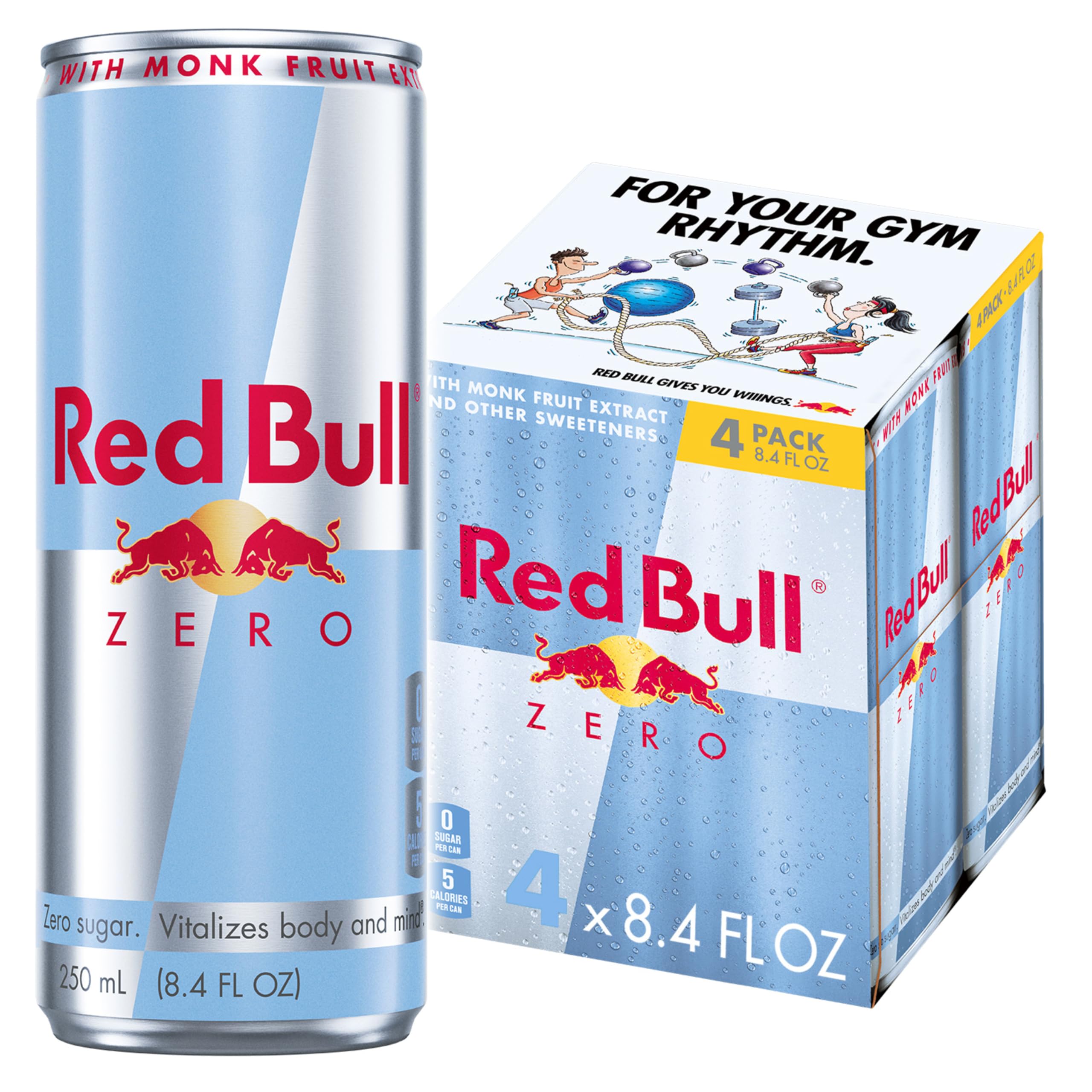 Red Bull Sugar Free Energy Drink with 151mg Caffeine plus Taurine & B Vitamins, 16 Fl Oz, Pack of 12 Cans