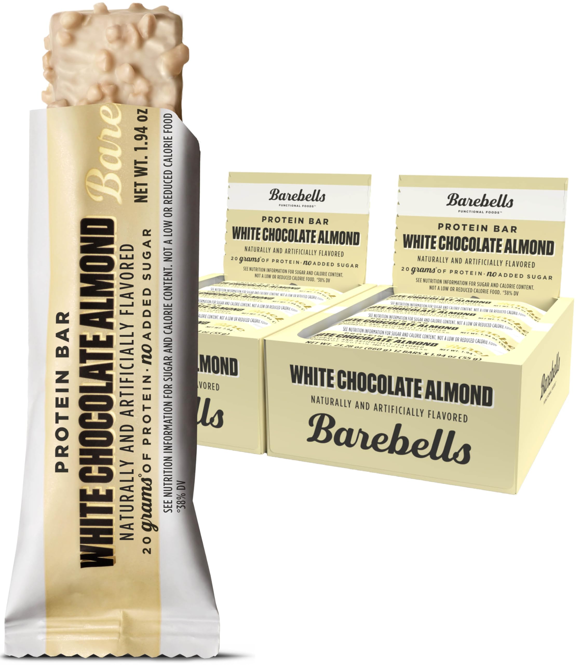 Barebells Protein Bars Salty Peanut - 12 Count, 20g High Protein Treats - Chocolate Nutrition Bar with 1g Total Sugars - On-The-Go Breakfast or Post-Workout Snack