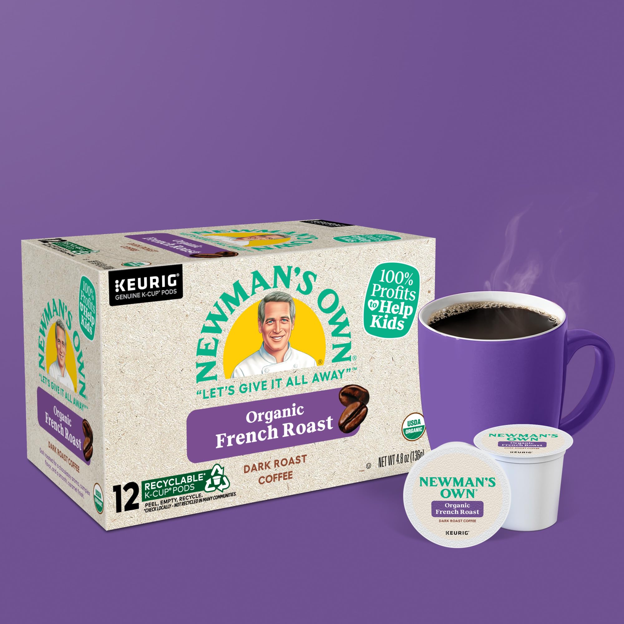 Newman's Own Organics Special Blend Keurig Single-Serve K-Cup Pods, Medium Roast Coffee, 96 Count