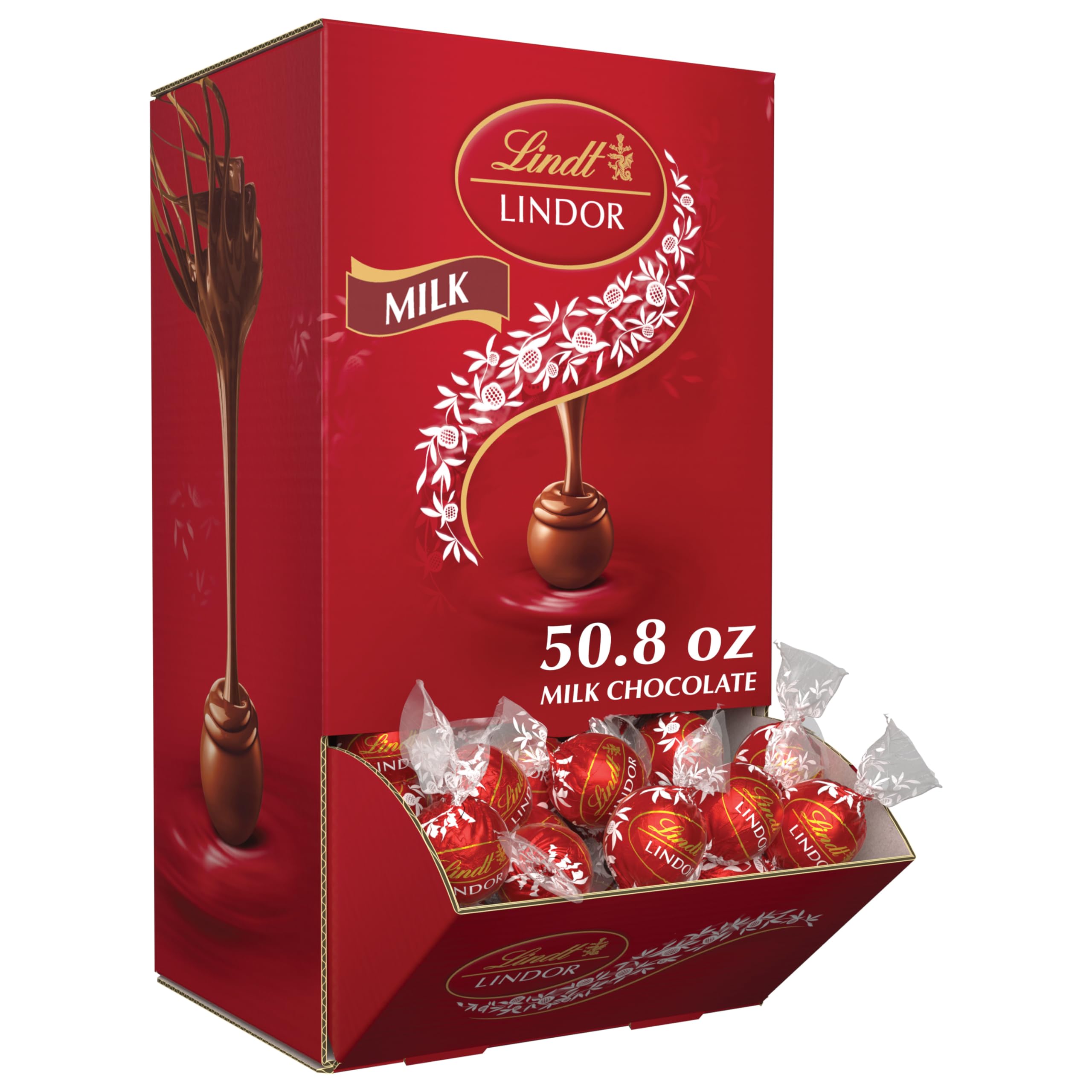 Lindt LINDOR Dark Chocolate Candy Truffles, Dark Chocolate with Smooth, Melting Truffle Center, 25.4 oz., 60 Count