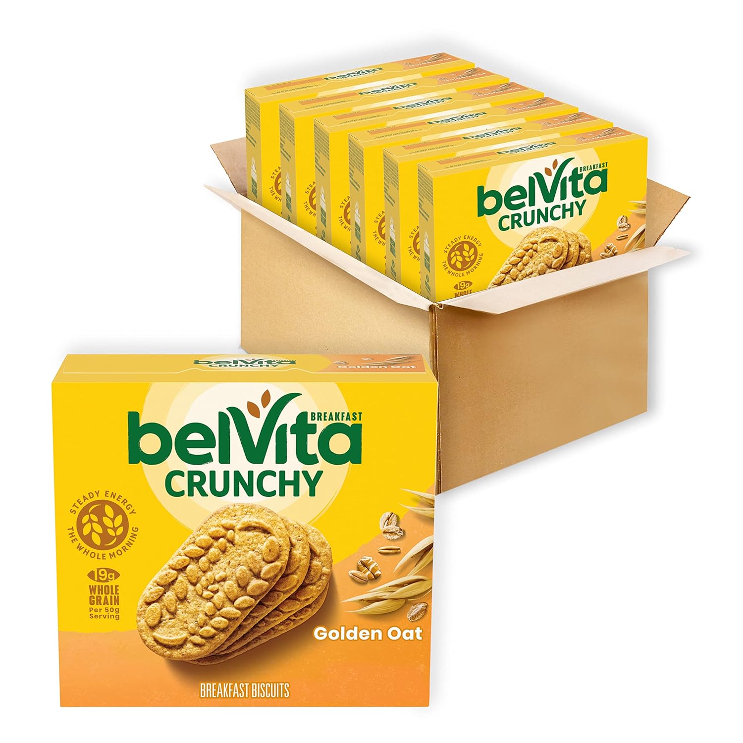 belVita Breakfast Bars Biscuits, Cranberry Orange, 30 Total Packs, 6 Boxes (4 Biscuits Per Pack)