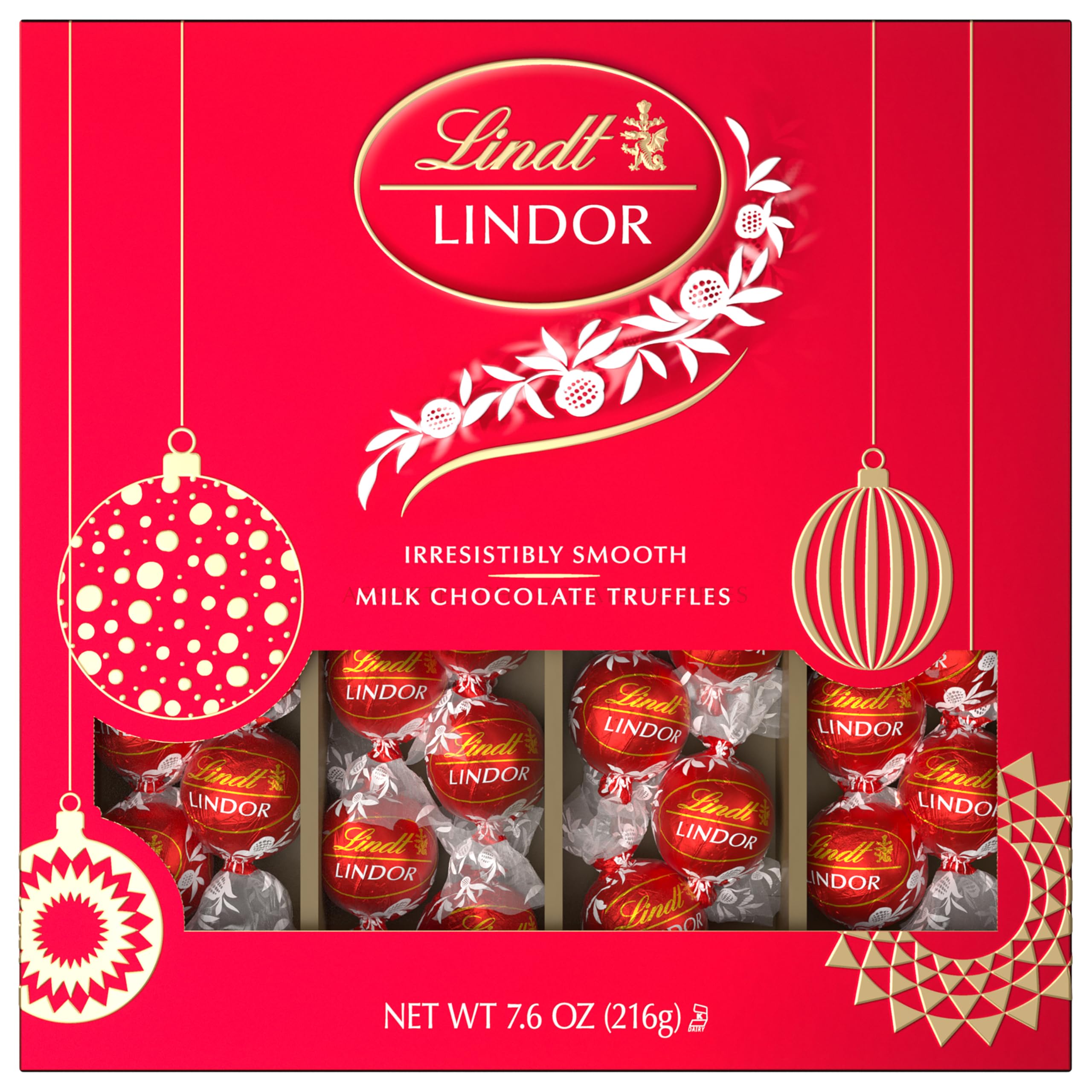 Lindt LINDOR Dark Chocolate Candy Truffles, Dark Chocolate with Smooth, Melting Truffle Center, 25.4 oz., 60 Count