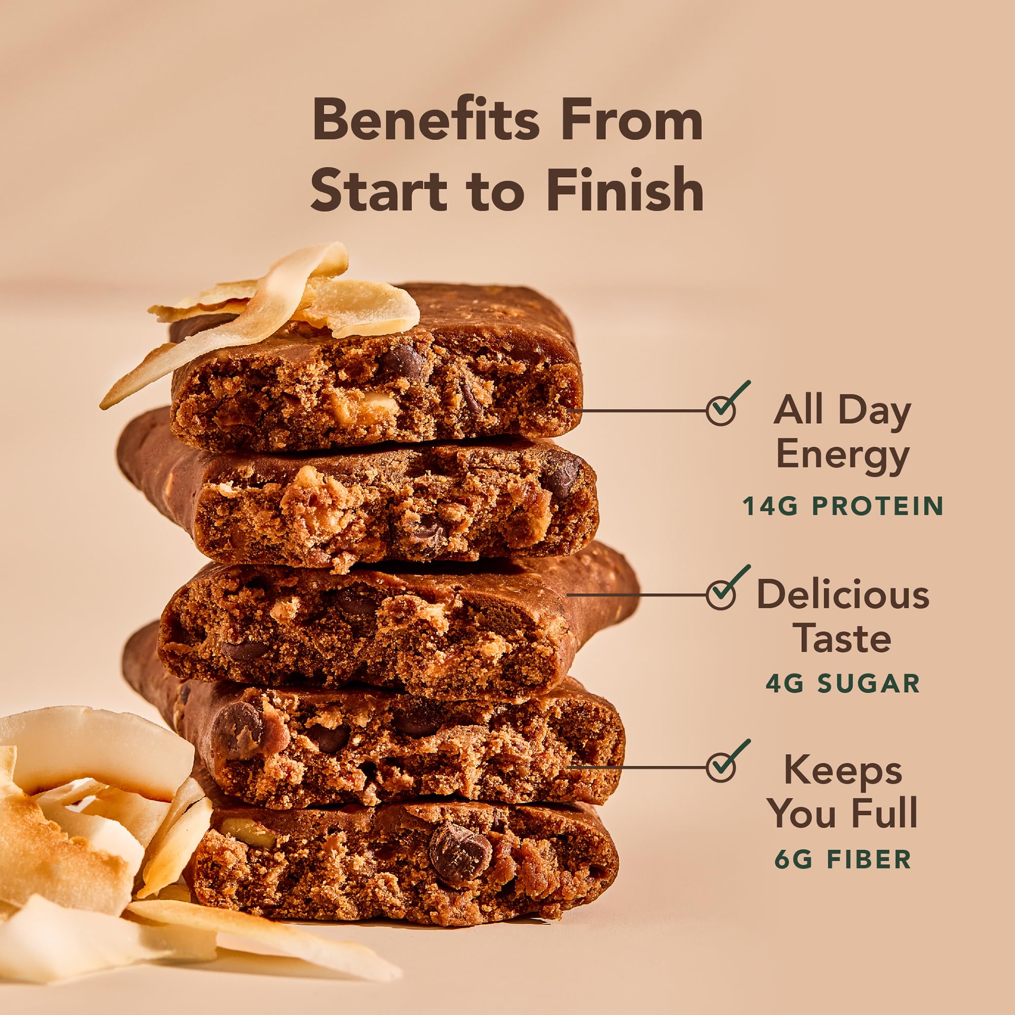 ALOHA Organic Plant Based Protein Bars |Peanut Butter Chocolate Chip | 1.98 Oz (Pack of 12) | Vegan, Low Sugar, Gluten Free, Paleo, Low Carb, Non-GMO, Stevia Free, Soy Free, No Sugar Alcohols