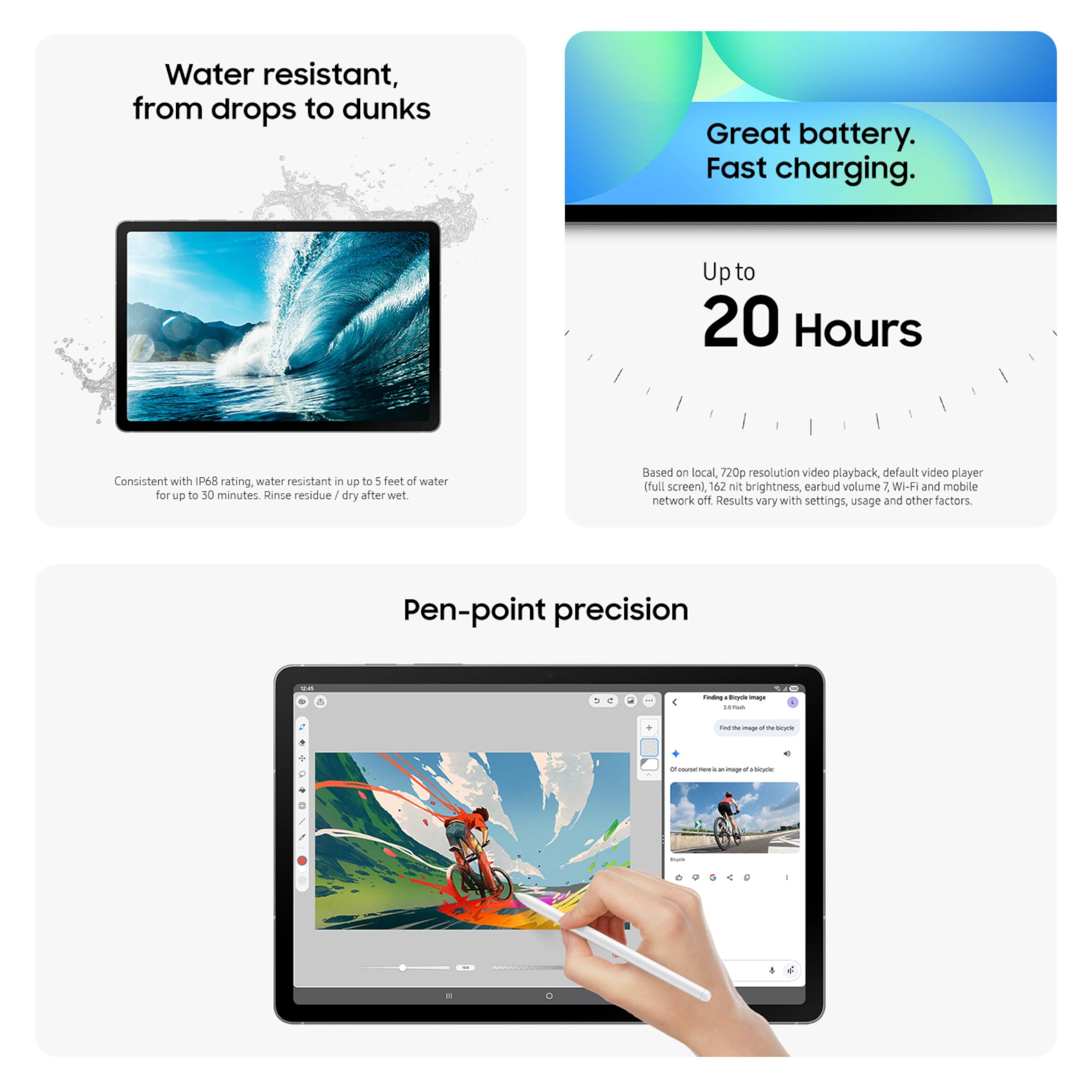 Samsung Galaxy Tab S10 Lite, 6GB RAM, 128GB, 2TB Expand, Long Battery Life, 10.9” LCD, S Pen for Note-Taking, Exynos 1380, Circle to Search, AI Tools, Gray