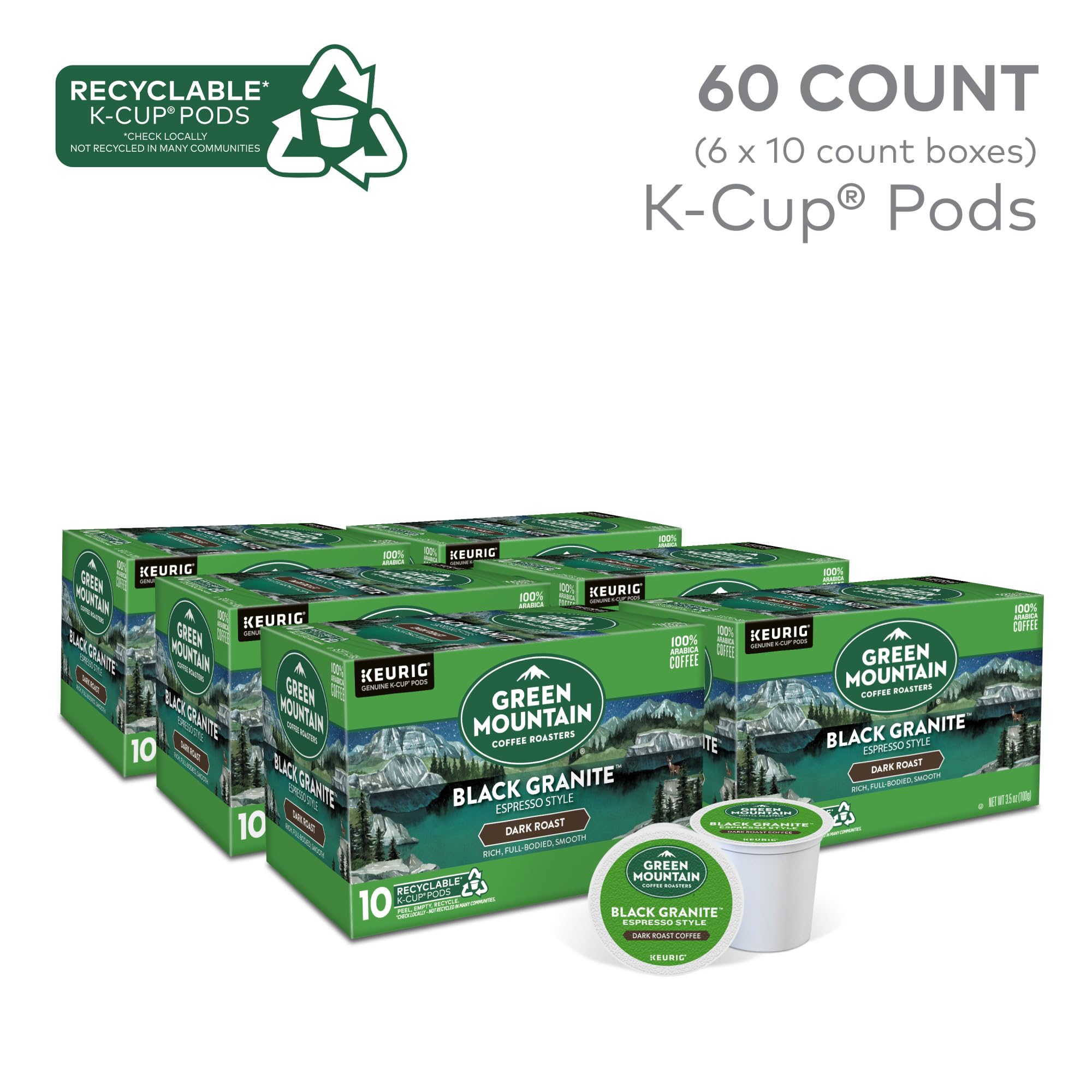 Green Mountain Coffee Roasters Dark Magic Keurig Single-Serve K-Cup Pods, Dark Roast Coffee, 72 Count