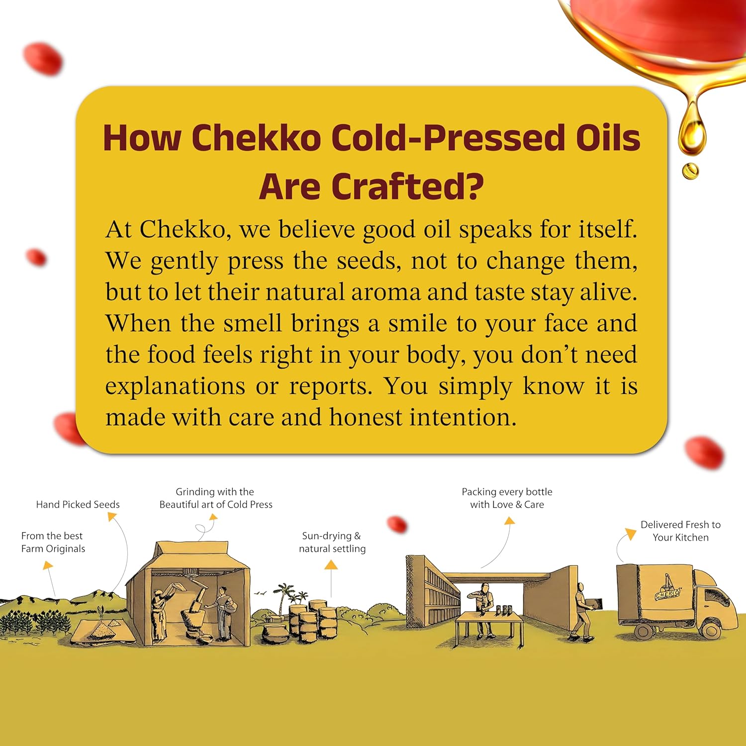 Chekko Cold Pressed Virgin 5L Groundnut/Peanut Oil | 100% Natural, Pure, Non GMO & Wood Pressed 169 FL.Oz for Cooking