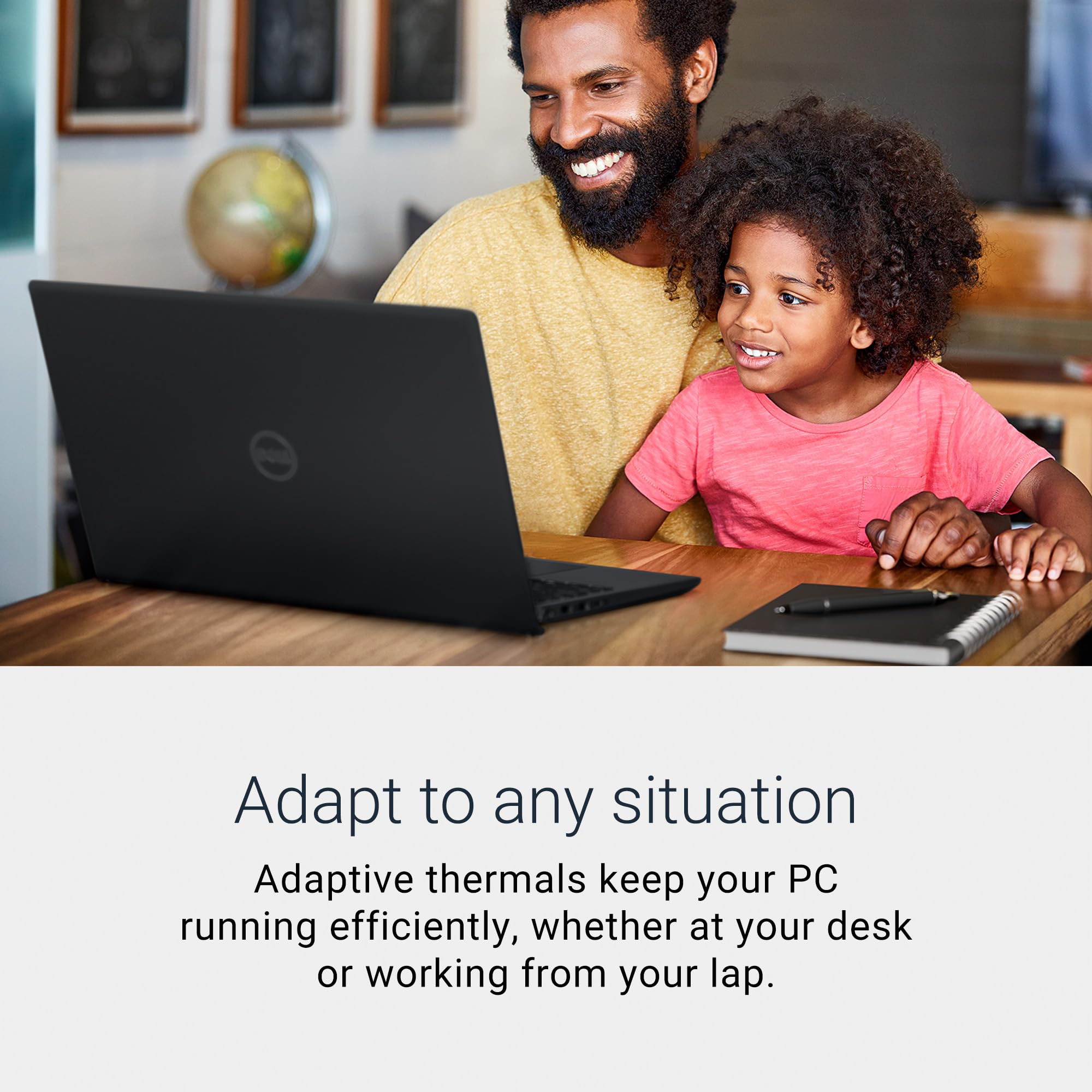 Dell 15 Laptop DC15250-15.6-inch FHD 120Hz Display, Intel Core 3 Processor 100U, 8GB DDR4 RAM, 512GB SSD, Intel UHD Graphics, Windows 11 Home, Onsite Service - Carbon Black