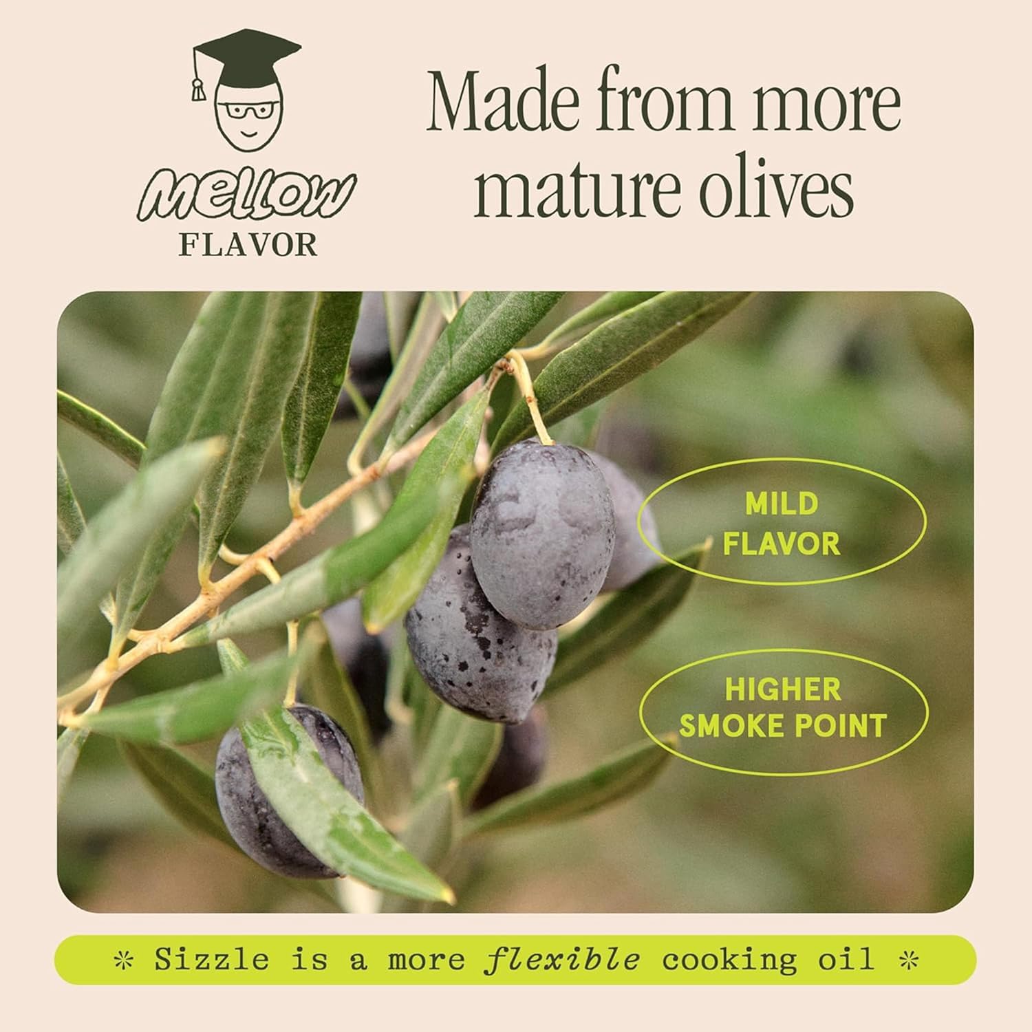 Graza Sizzle Extra Virgin Olive Oil, Cooking Oil - High Polyphenol Peak Harvest EVOO Cooking Oil in a Squeeze Bottle - Single Farm Olives from Spain - 25.3 Fl Oz (750ml) Refill Can