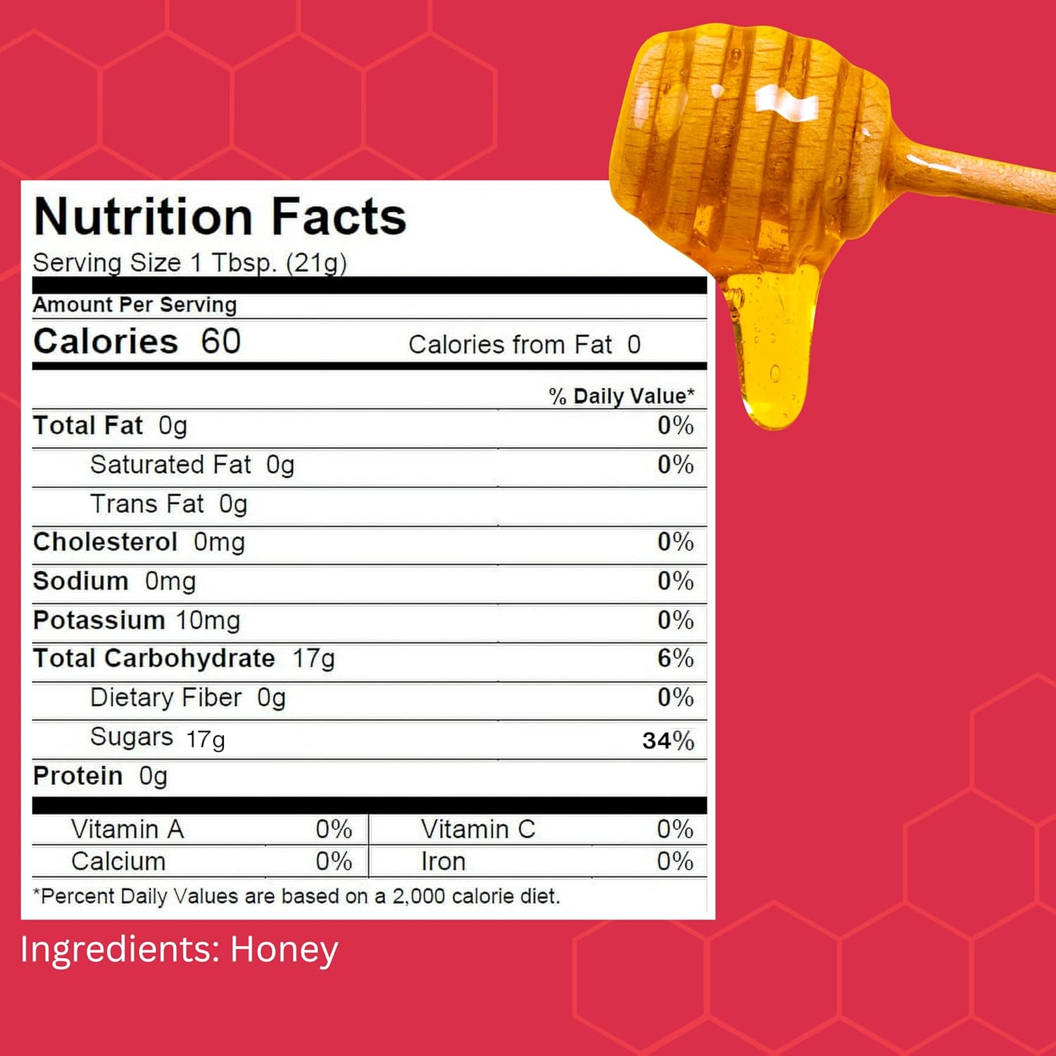 Thrifty Bee Honey, 80 Ounce (5 LB) Large Bulk Honey Jug