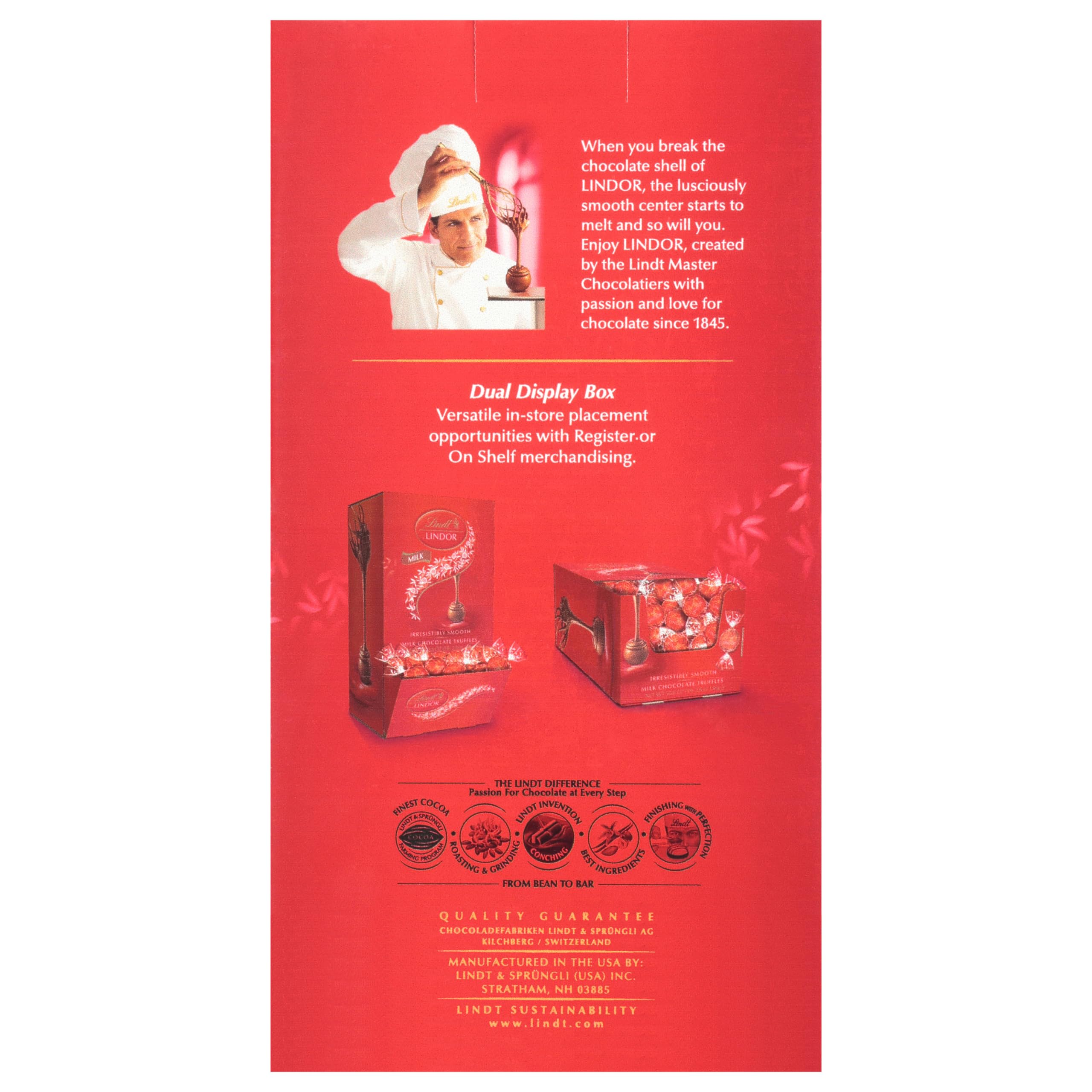 Lindt LINDOR Dark Chocolate Candy Truffles, Dark Chocolate with Smooth, Melting Truffle Center, 25.4 oz., 60 Count