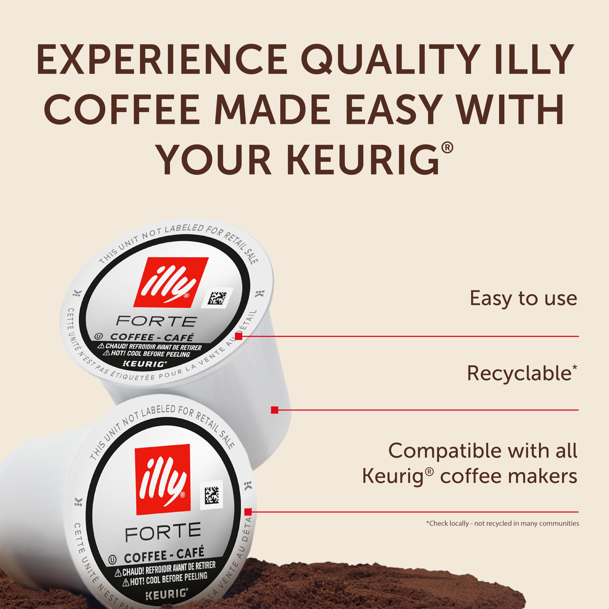 Illy Coffee K Cups - Pods For Keurig Machines – Classico Roast - Caramel, Orange Blossom & Jasmine - Mild, Flavorful & Balanced Flavor - No Preservatives – 32 Count
