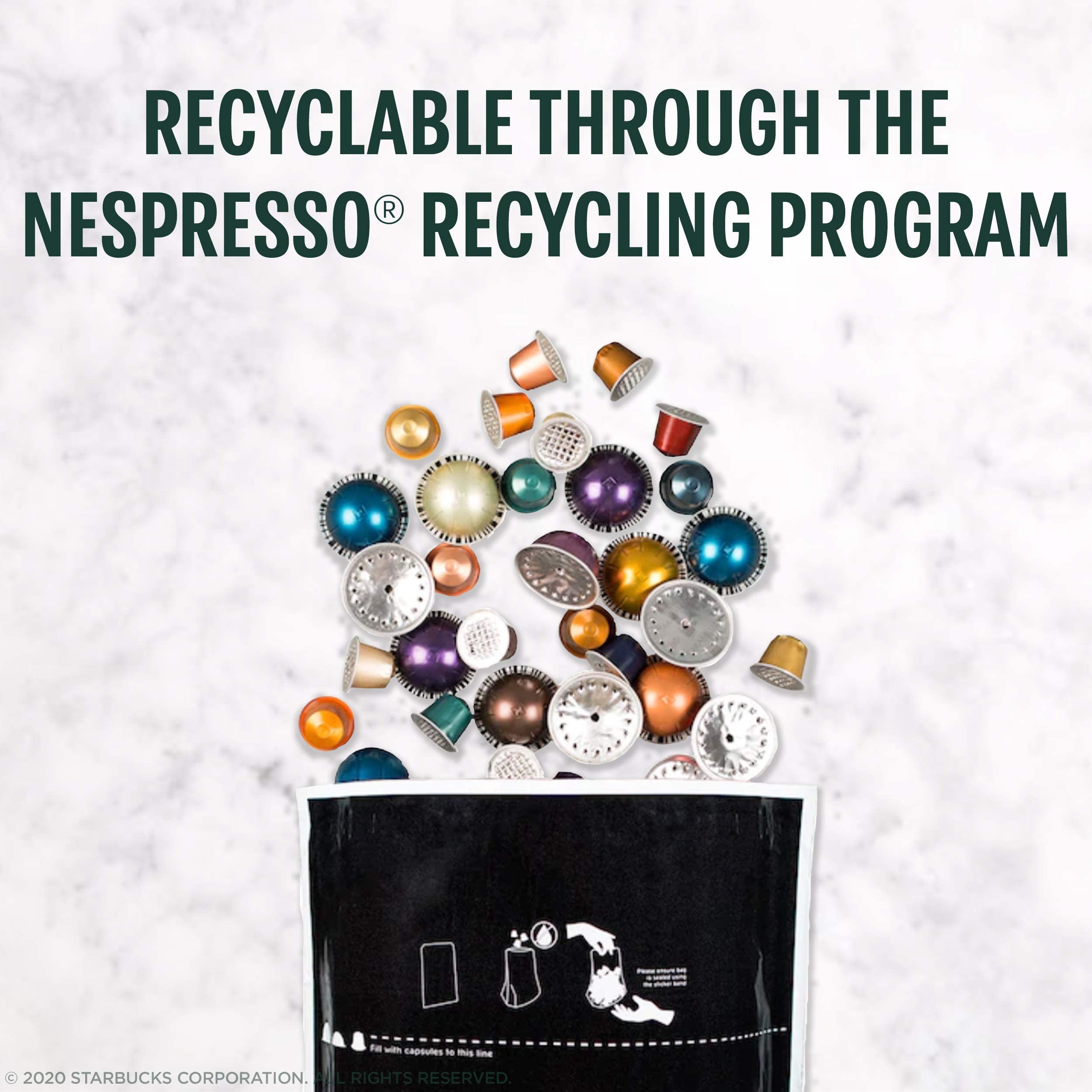 Starbucks by Nespresso Vertuo, Blonde Roast Espresso, 50-count Espresso Pods, Brews, 1.35 oz.