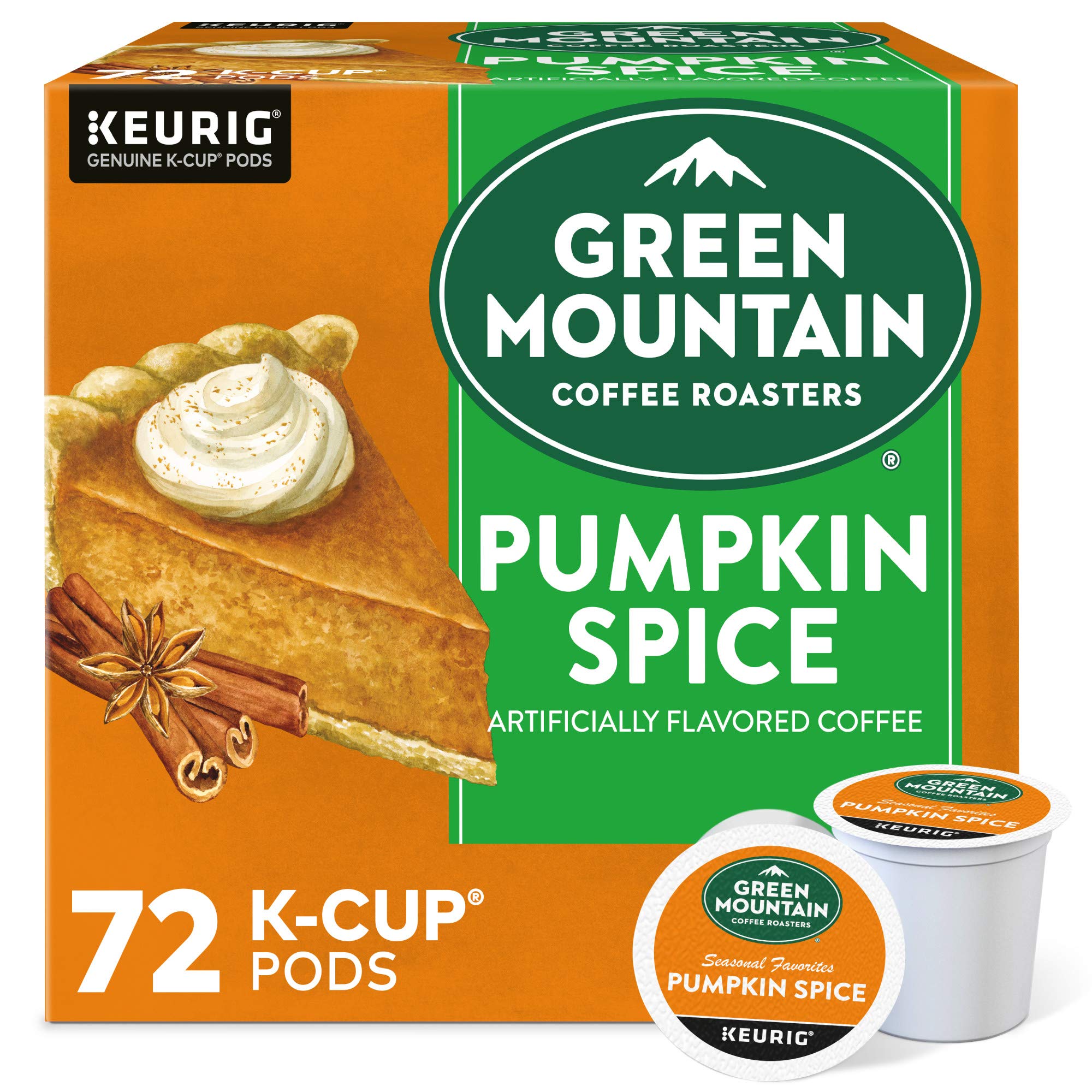 Green Mountain Coffee Roasters Caramel Vanilla Cream Keurig Single-Serve K-Cup pods, Light Roast Coffee, 72 Count