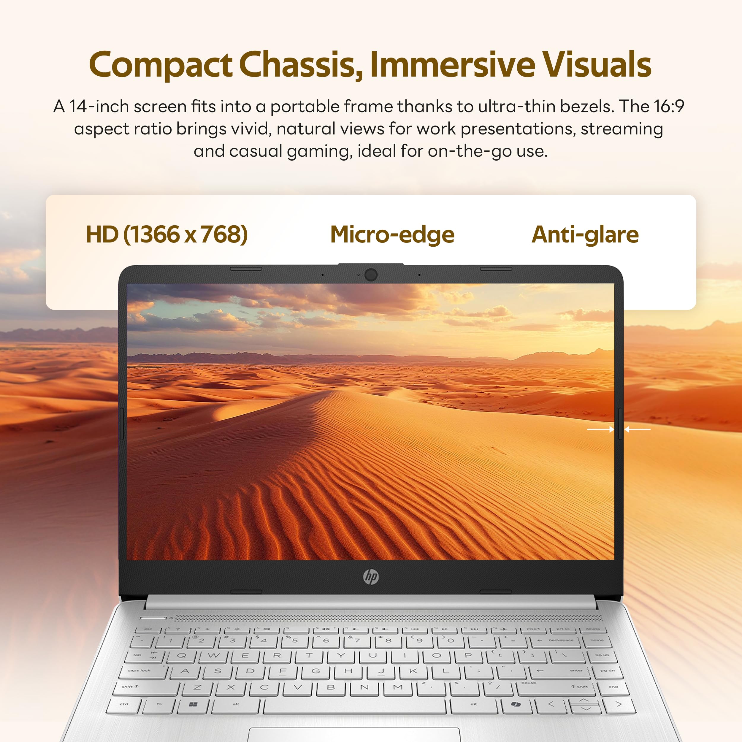 HP Stream 14" HD BrightView Laptop, Intel Celeron N4120, 16GB RAM, 288GB Storage (128GB UFS + 160GB Docking Station Set), Intel UHD Graphics, 720p Webcam, Wi-Fi, 1 Year Office 365, Win 11S, Silver