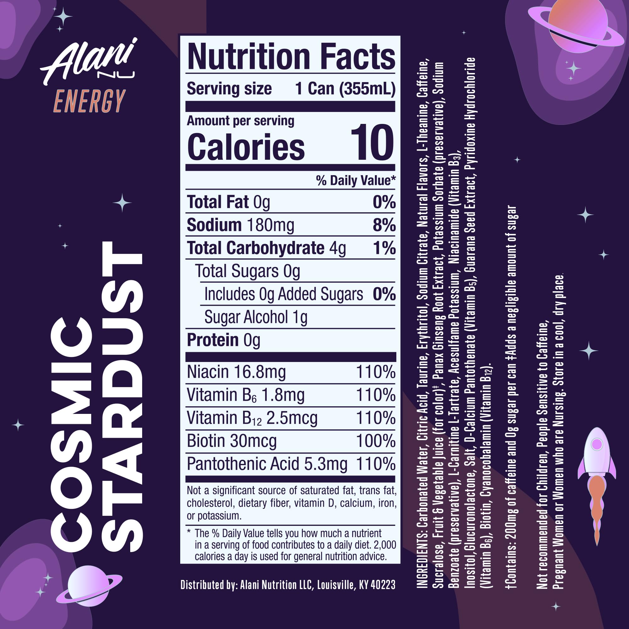 Alani Nu CHERRY TWIST Sugar Free, Low Calorie Energy Drinks, 200mg Caffeine, Biotin B Vitamins, Zero Sugar, 15 Calories, 12 Fl Oz Cans, 12 Pack0