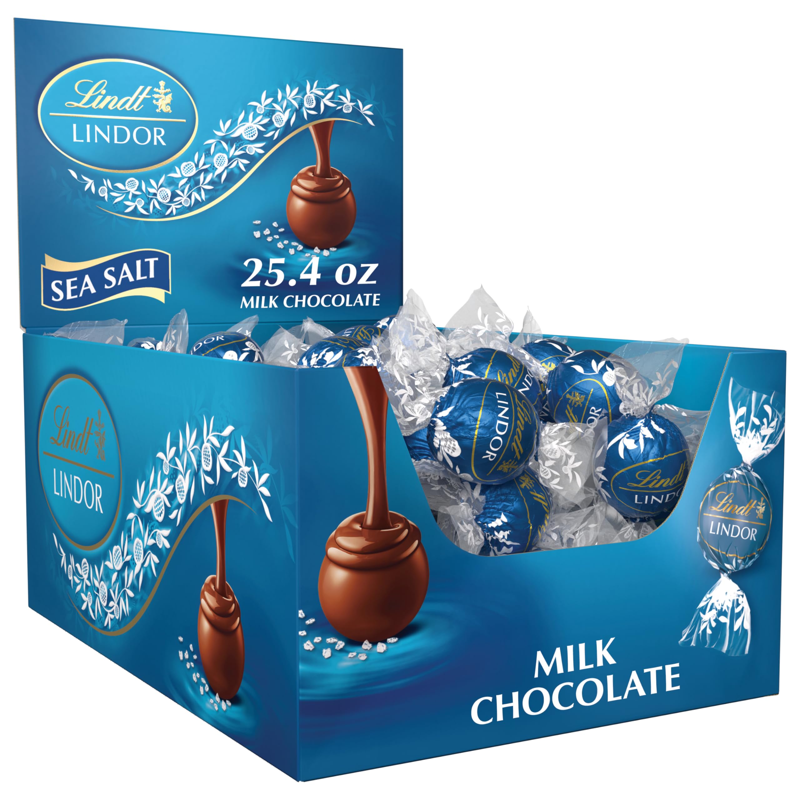 Lindt LINDOR Dark Chocolate Candy Truffles, Dark Chocolate with Smooth, Melting Truffle Center, 25.4 oz., 60 Count