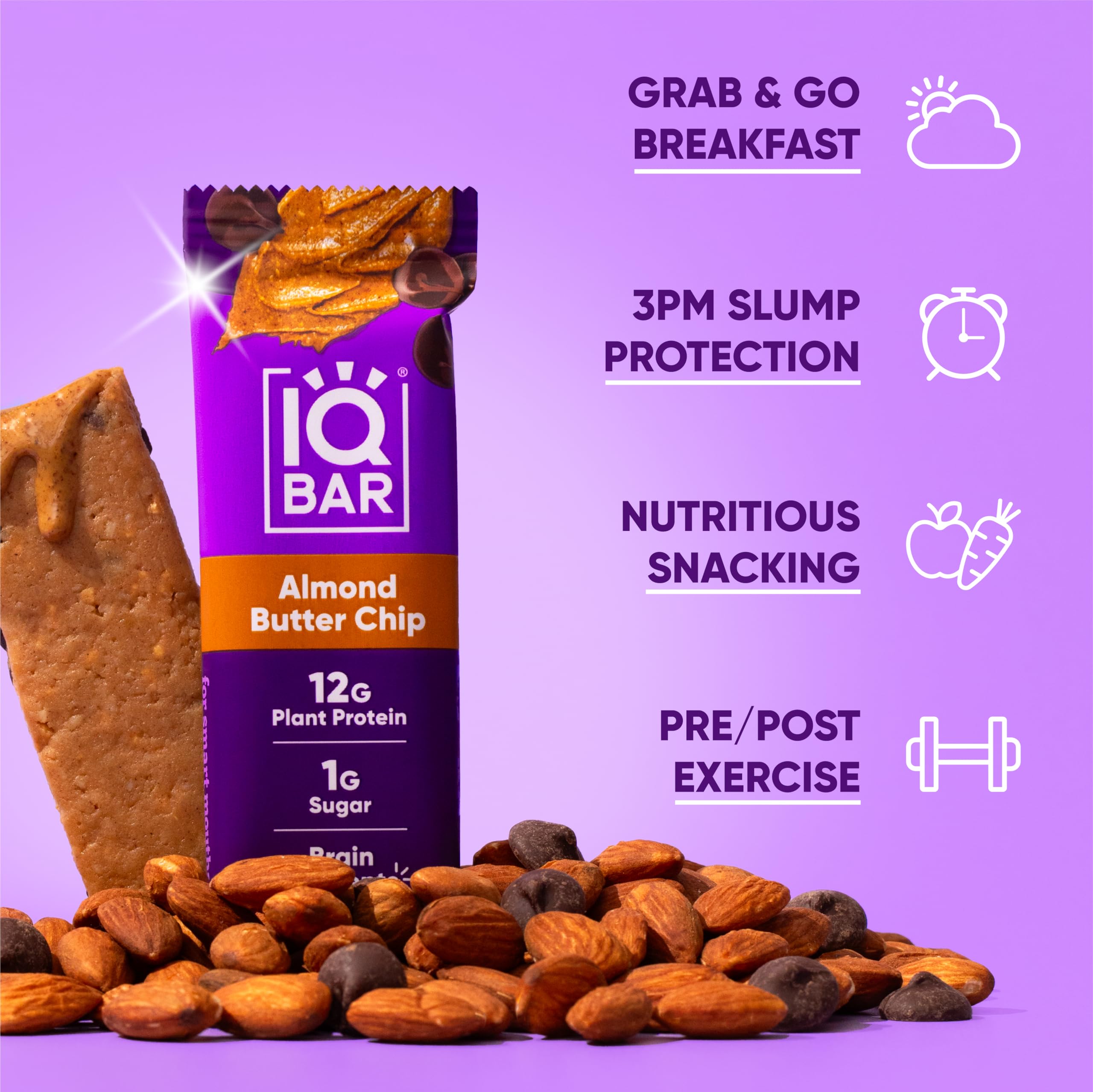 IQBAR Brain and Body Plant Protein Bars - Chocolate Lovers Variety - 36-Count - Keto, Vegan, Low Carb, High Fiber, Gluten Free, Dairy Free, Low Sugar Snack with Nutrients for Focus, Energy, Meal Replacement