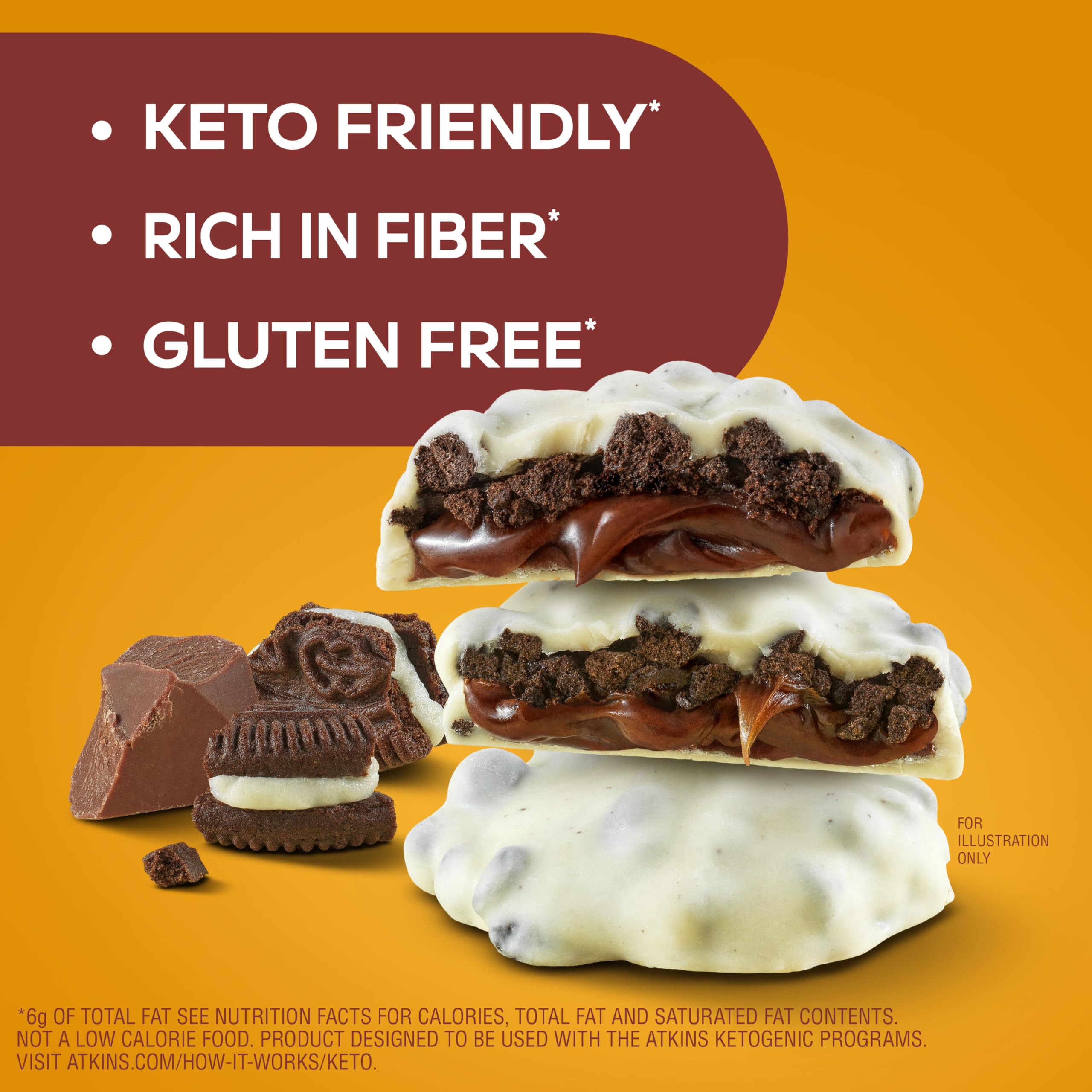 Atkins Caramel Almond Clusters, Gluten Free, High in Fiber, 1g Sugar, 2g Net Carb, Keto Friendly, 20 Count