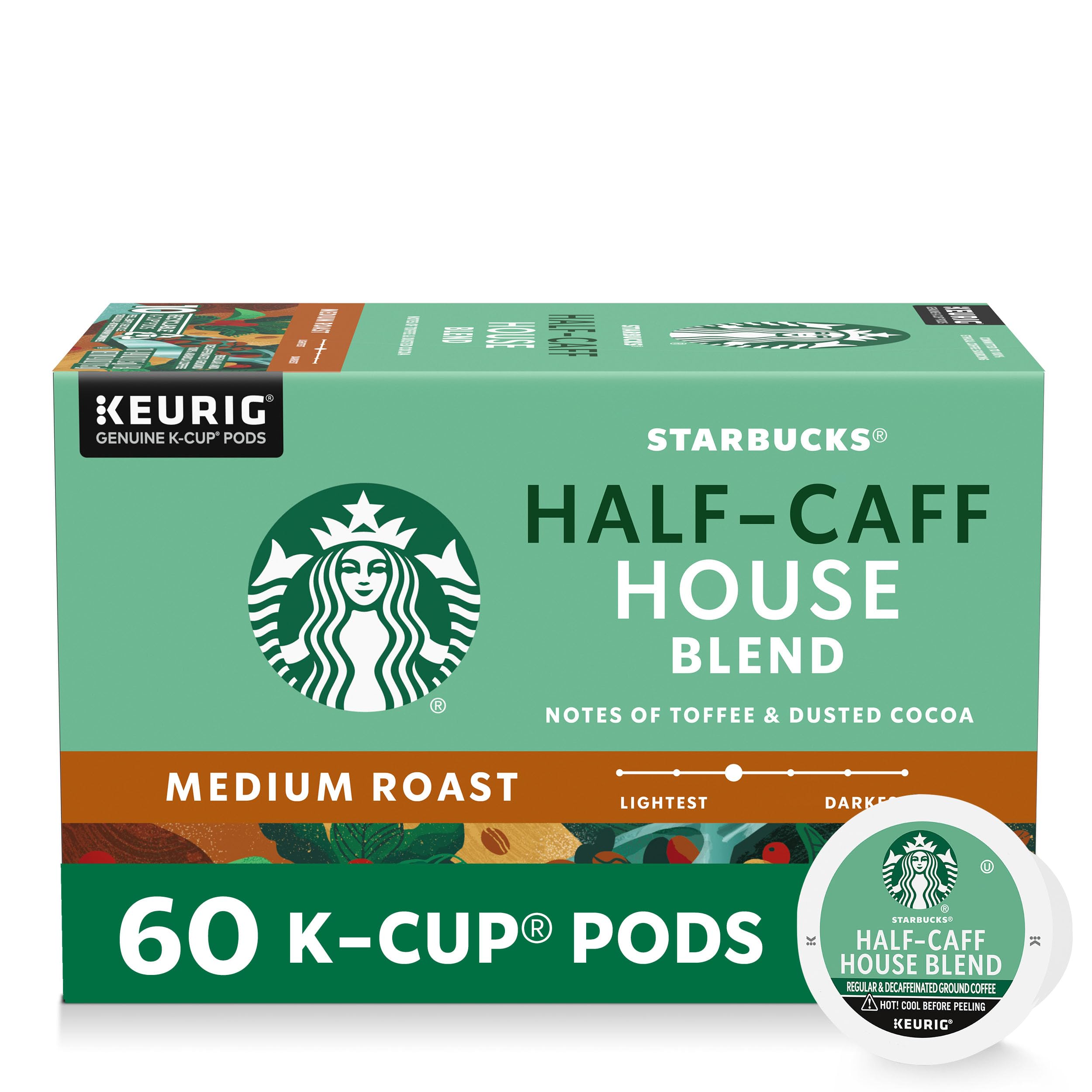 Starbucks K-Cup Coffee Pods, Medium Roast Hot or Iced Coffee, Pike Place Roast, 96 Keurig Pods