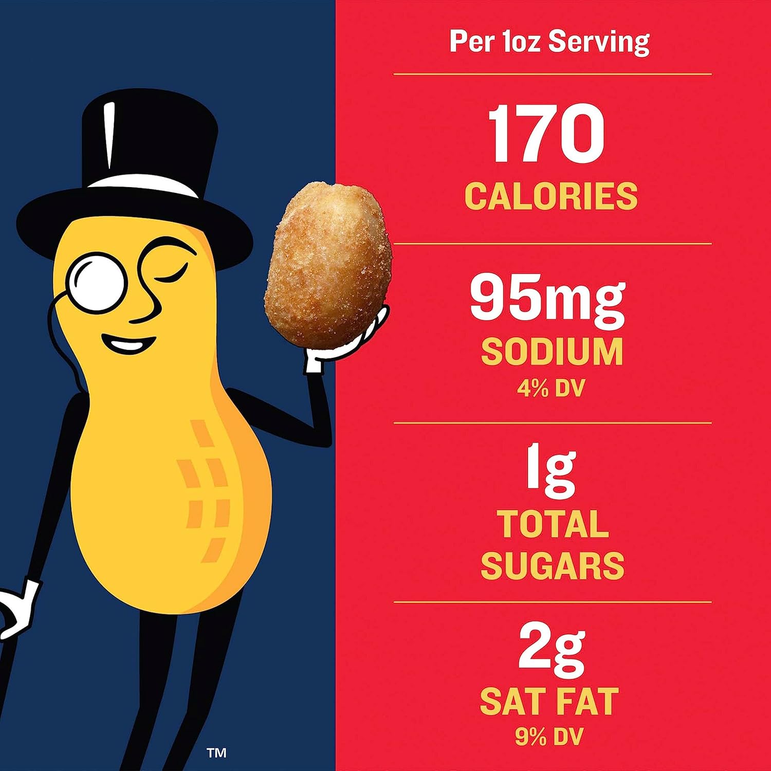 PLANTERS Salted Peanuts, 2.5 oz, 15-Pack, Snack Nuts