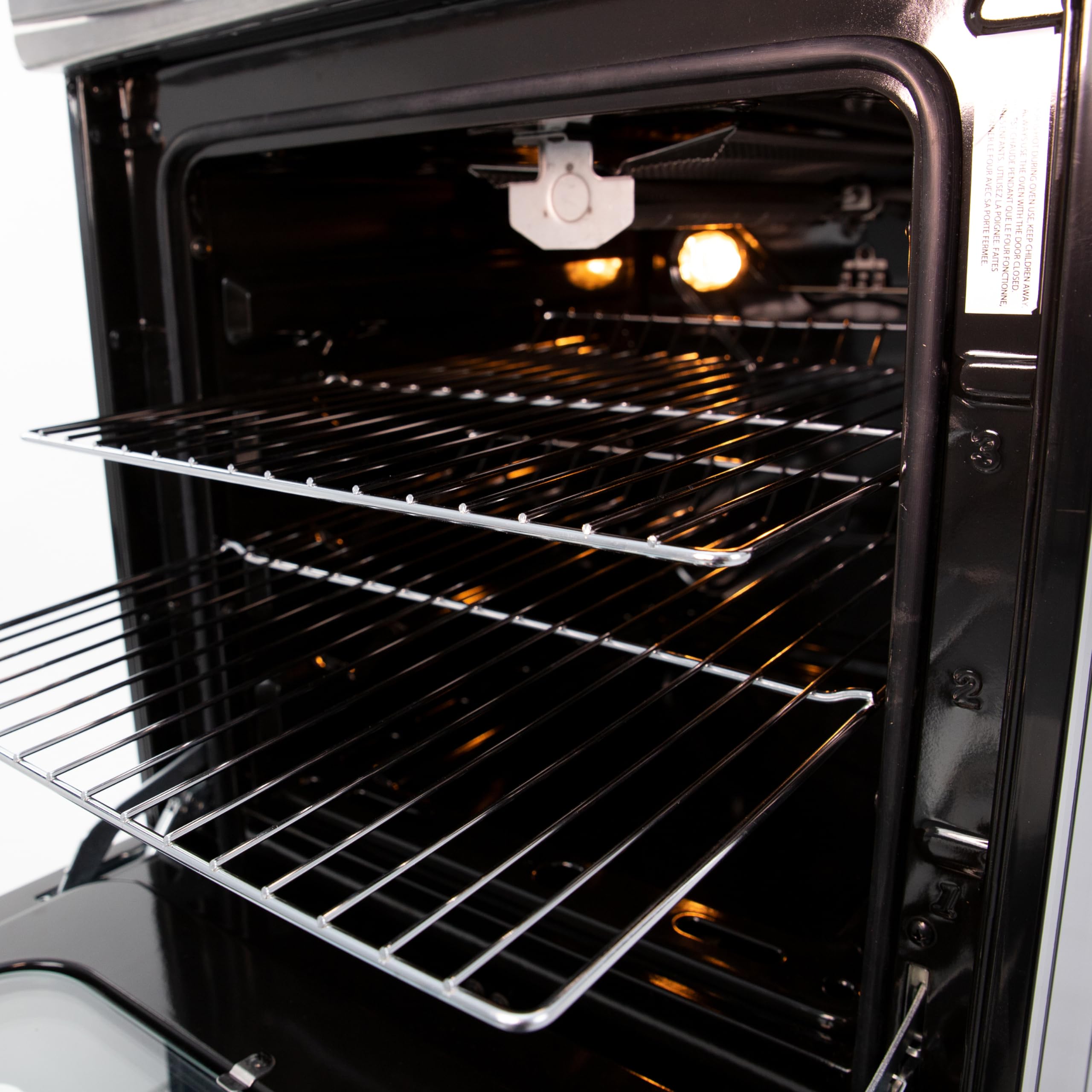 Avanti Compact Gas Range Oven 24-Inch with 4 Sealed Burners Automatic Electronic Ignition Large 2.6 cu.ft. Oven Storage Drawer Glass Door and Oven Light, in Stainless Steel