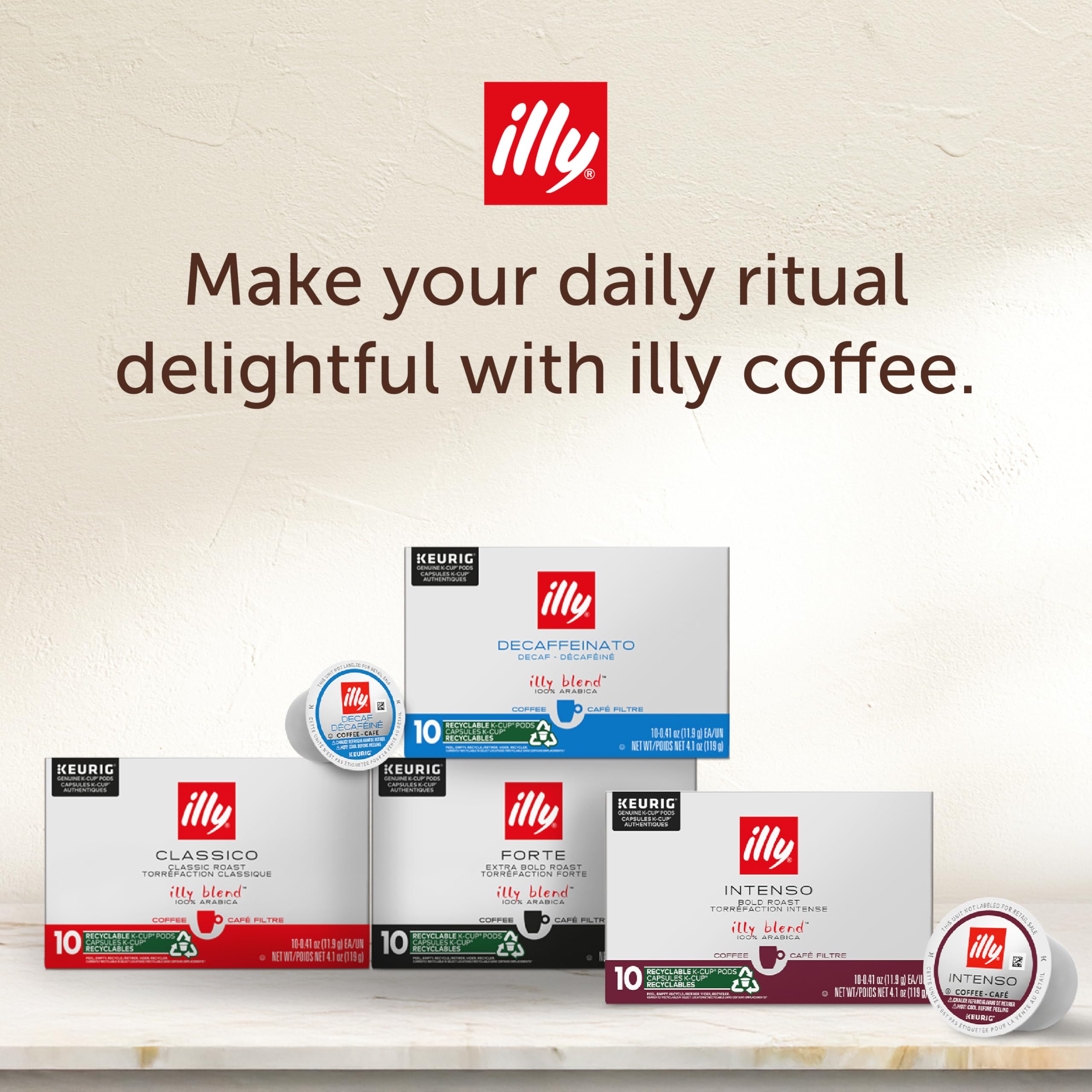 Illy Coffee K Cups - Pods For Keurig Machines – Classico Roast - Caramel, Orange Blossom & Jasmine - Mild, Flavorful & Balanced Flavor - No Preservatives – 32 Count