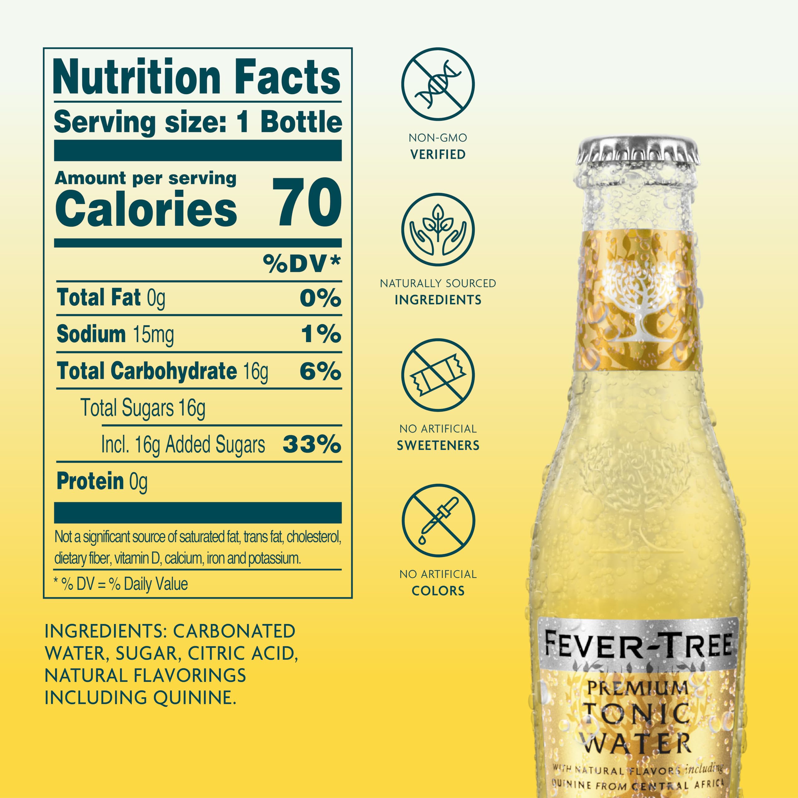 Fever Tree Tonic Water - Premium Quality Mixer - Refreshing Beverage for Cocktails & Mocktails. Naturally Sourced Ingredients, No Artificial Sweeteners or Colors - 150 ML Cans - Pack of 24