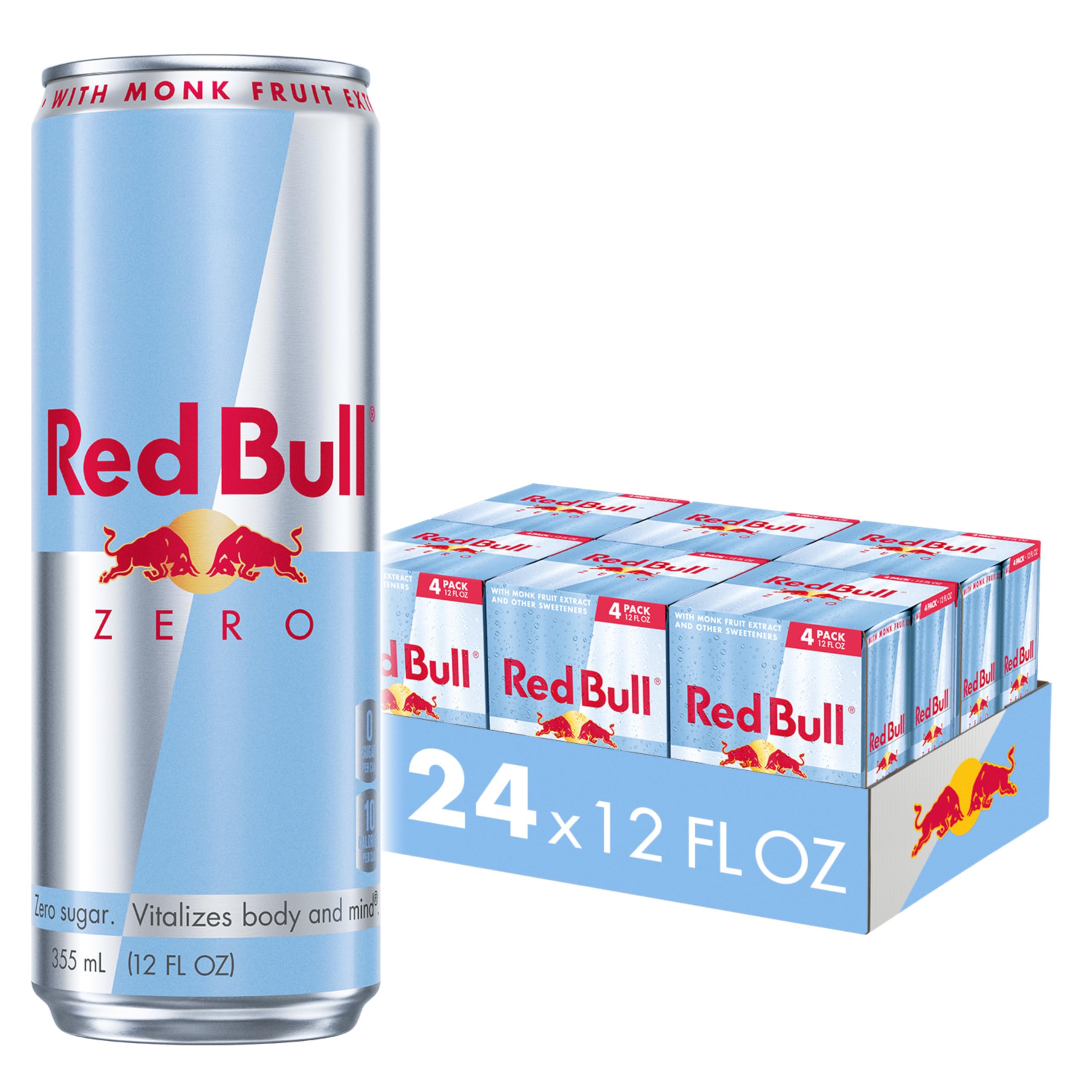 Red Bull Sugar Free Energy Drink with 151mg Caffeine plus Taurine & B Vitamins, 16 Fl Oz, Pack of 12 Cans