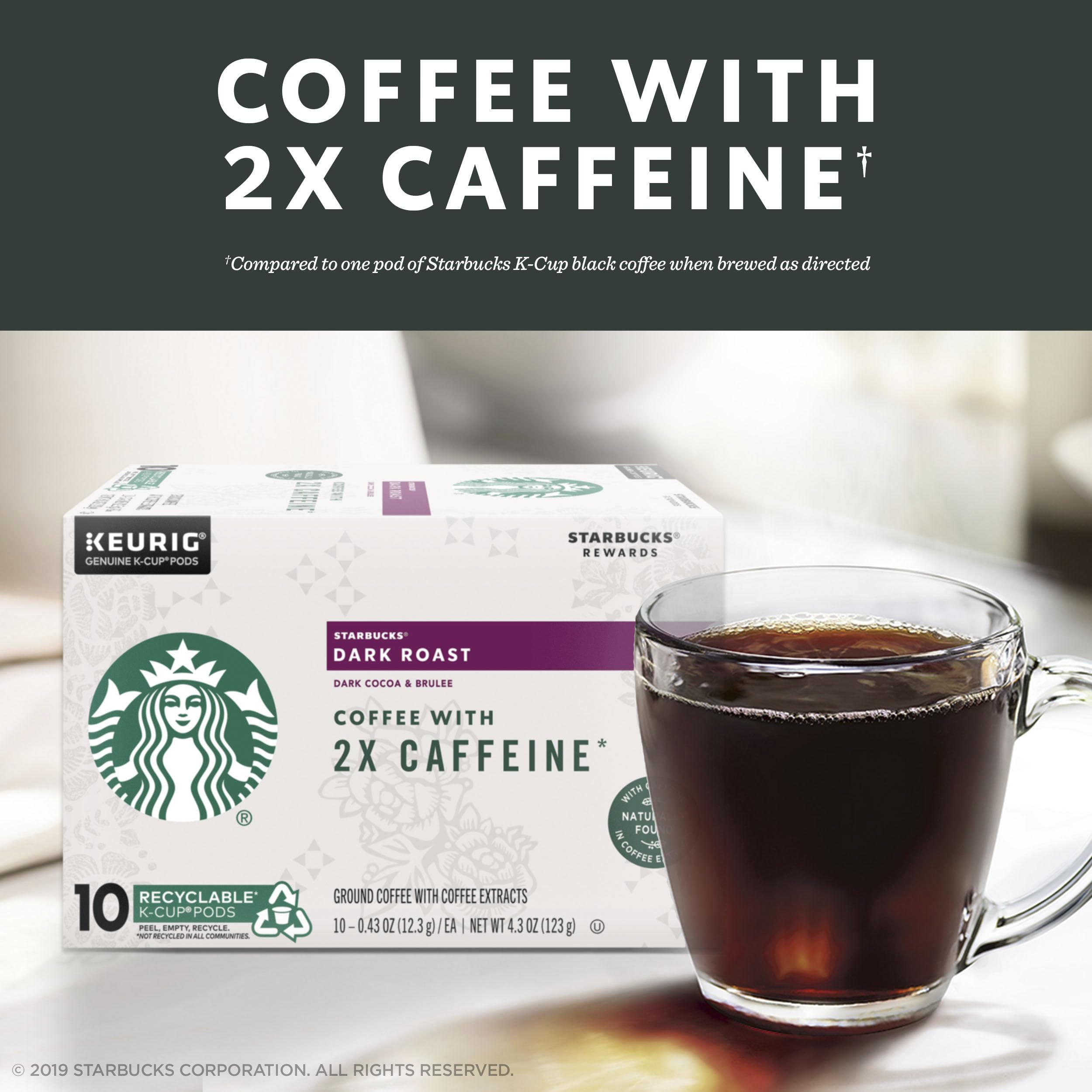 Starbucks K-Cup Coffee Pods, Dark Roast Hot or Iced Coffee, French Roast, 96 Keurig Pods