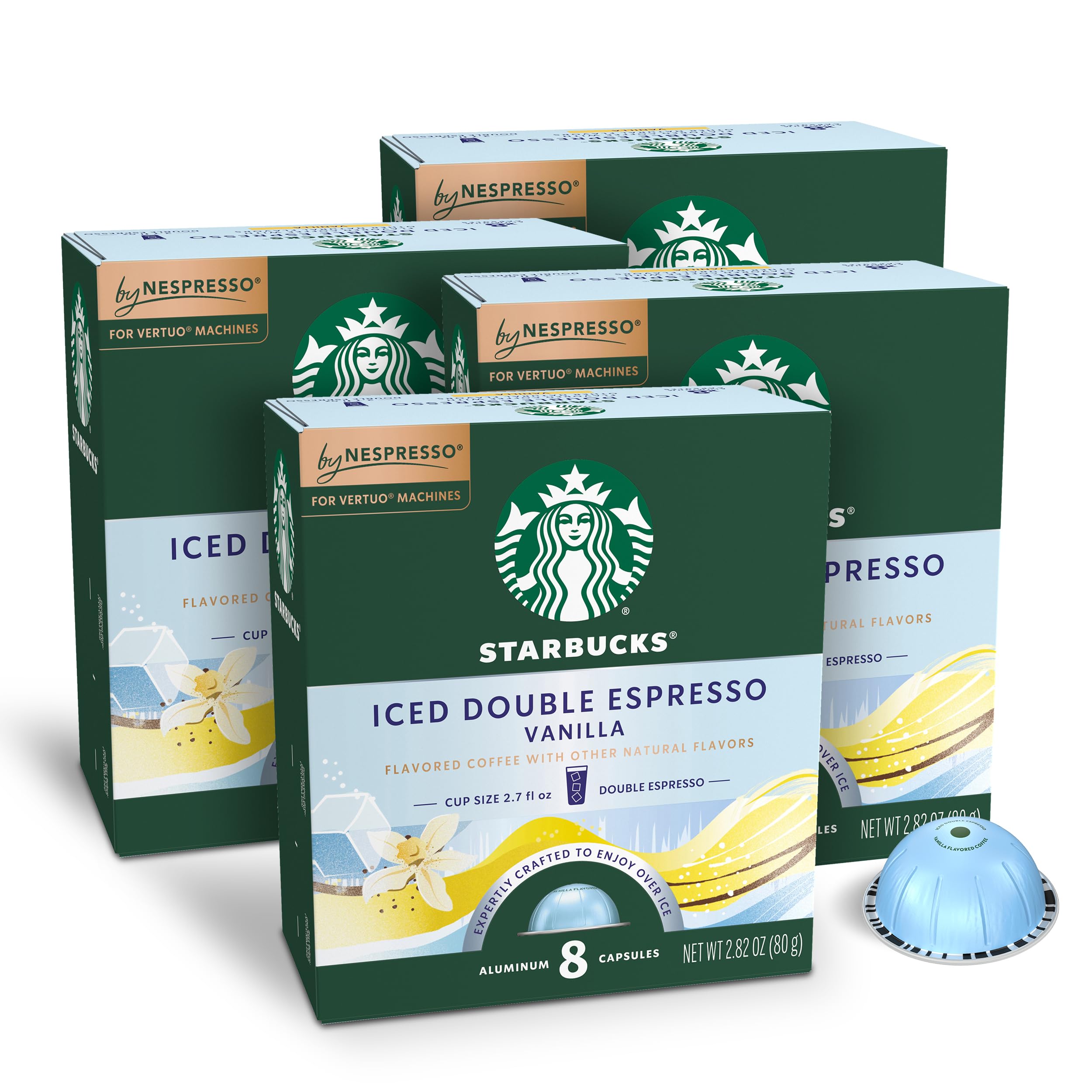 Starbucks by Nespresso Vertuo, Blonde Roast Espresso, 50-count Espresso Pods, Brews, 1.35 oz.
