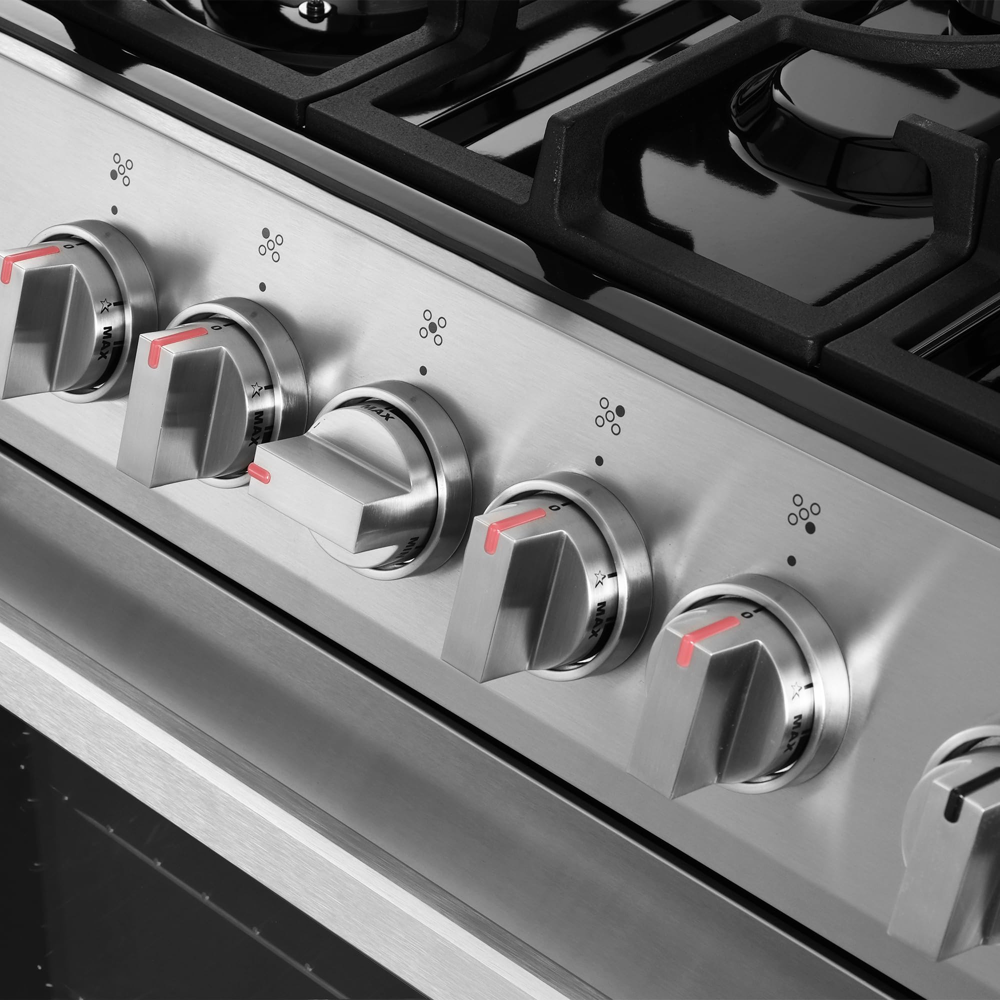 COSMO COS-305AGC 30 in. 5.0 cu. ft. Freestanding Single Oven Gas Range with 5 Burner Cooktop and Heavy Duty Cast Iron Grates in Stainless Steel