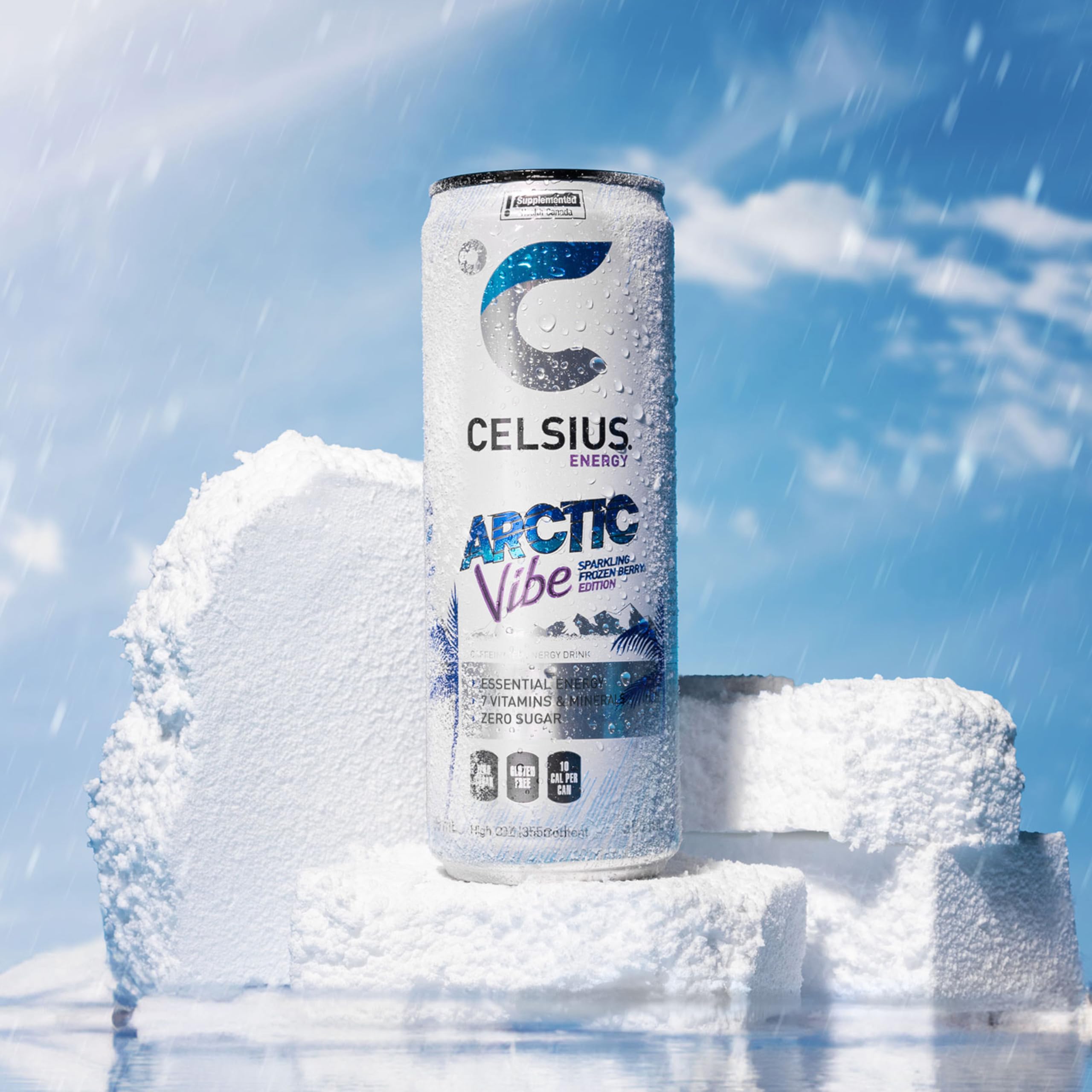 CELSIUS ASTRO VIBE Sparkling Blue Razz, Sugar Free Energy Drink, 12 Fl Oz (Pack of 12)