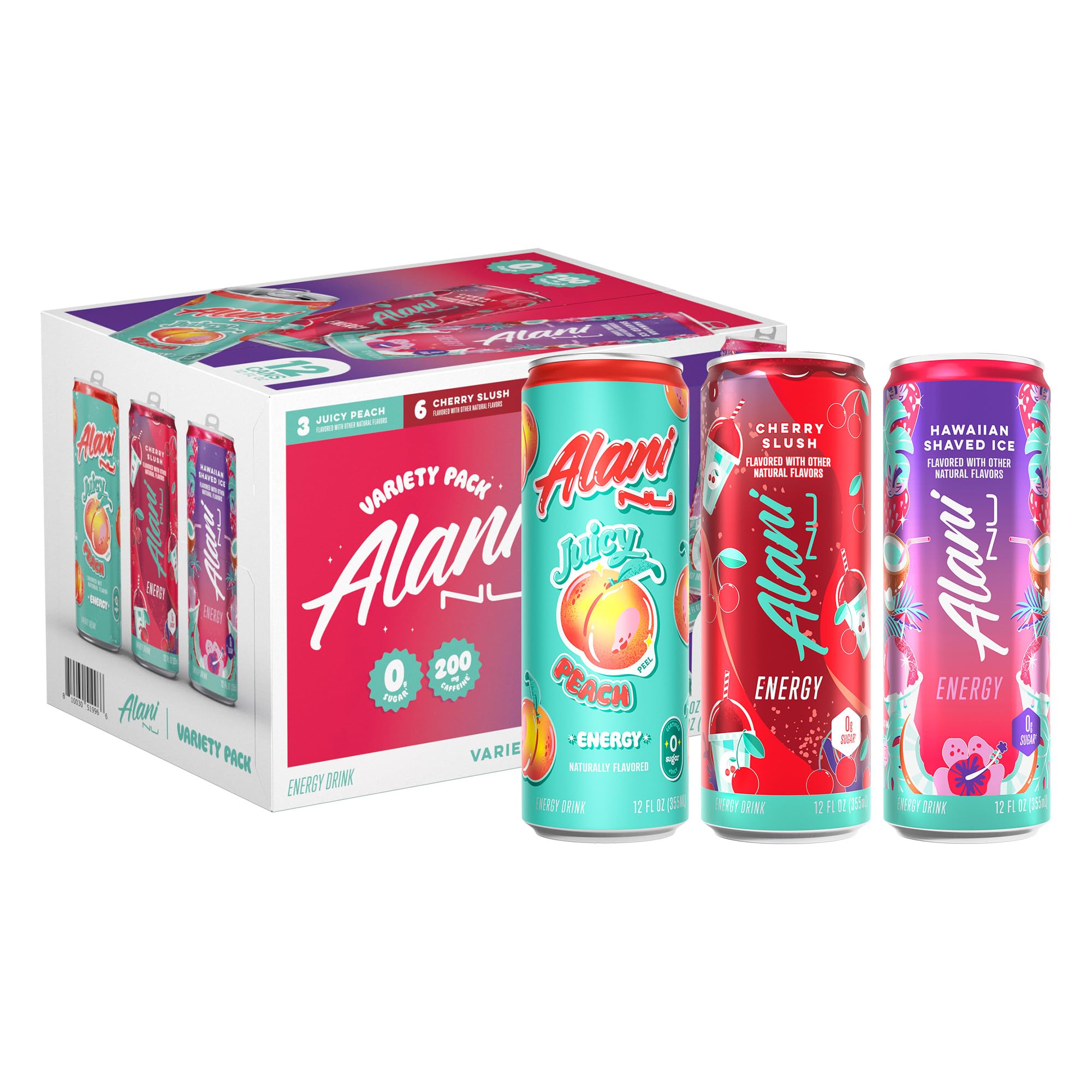 Alani Nu CHERRY TWIST Sugar Free, Low Calorie Energy Drinks, 200mg Caffeine, Biotin B Vitamins, Zero Sugar, 15 Calories, 12 Fl Oz Cans, 12 Pack0