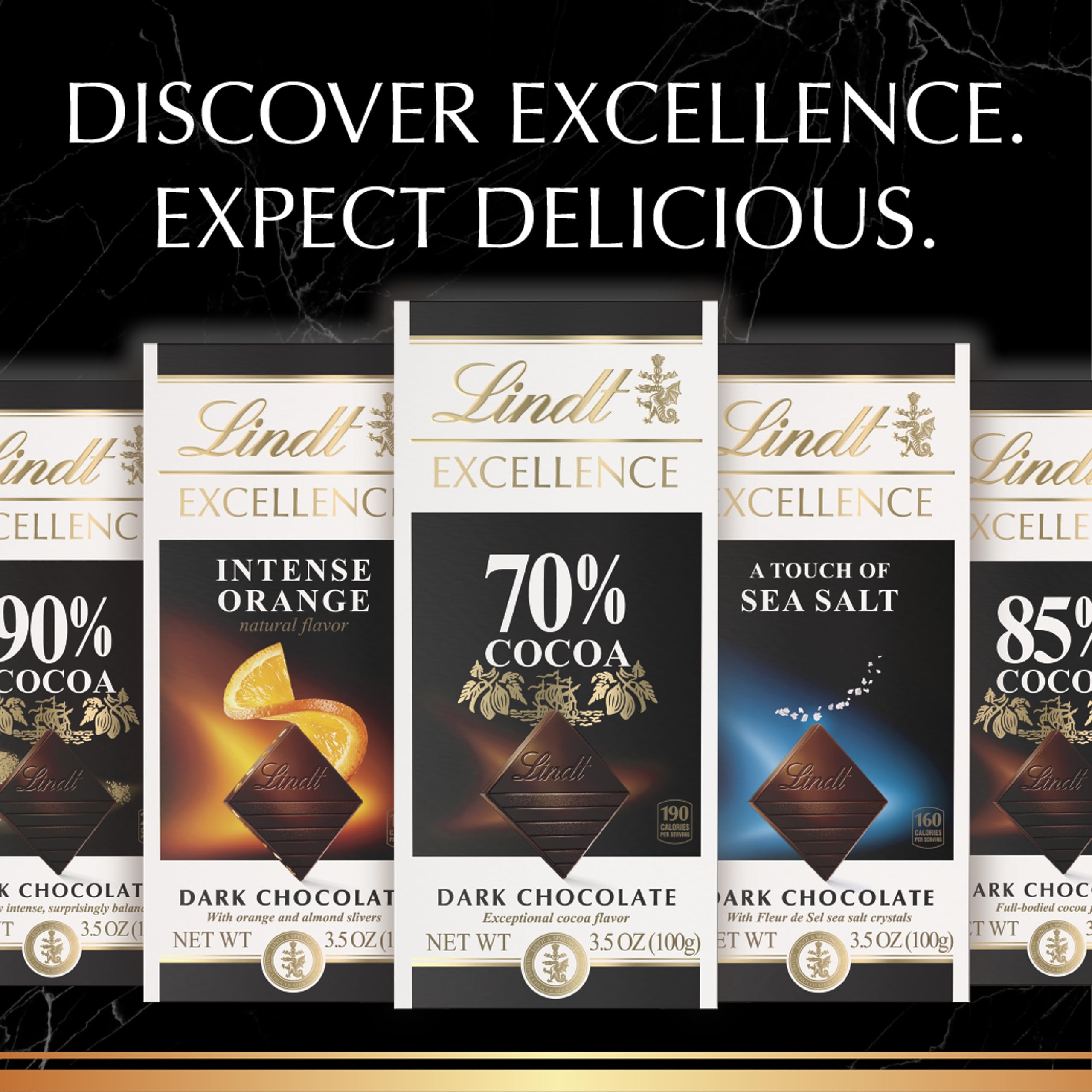 Lindt EXCELLENCE 85% Cocoa Dark Chocolate Bar, Dark Chocolate Candy, 3.5 oz. (12 Pack)
