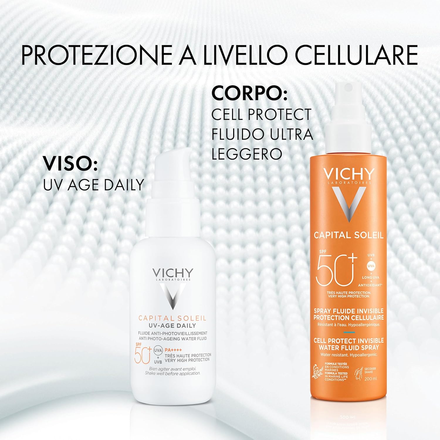 Vichy Capital Soleil Invisible Fluid Sunscreen Spray SPF50+ for Face and Body 200ml