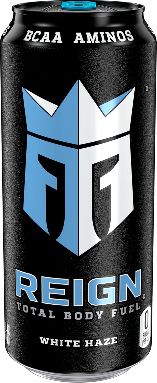 Reign Total Body Fuel, White Haze, Fitness & Performance Drink, 16 Fl Oz (Pack of 12)