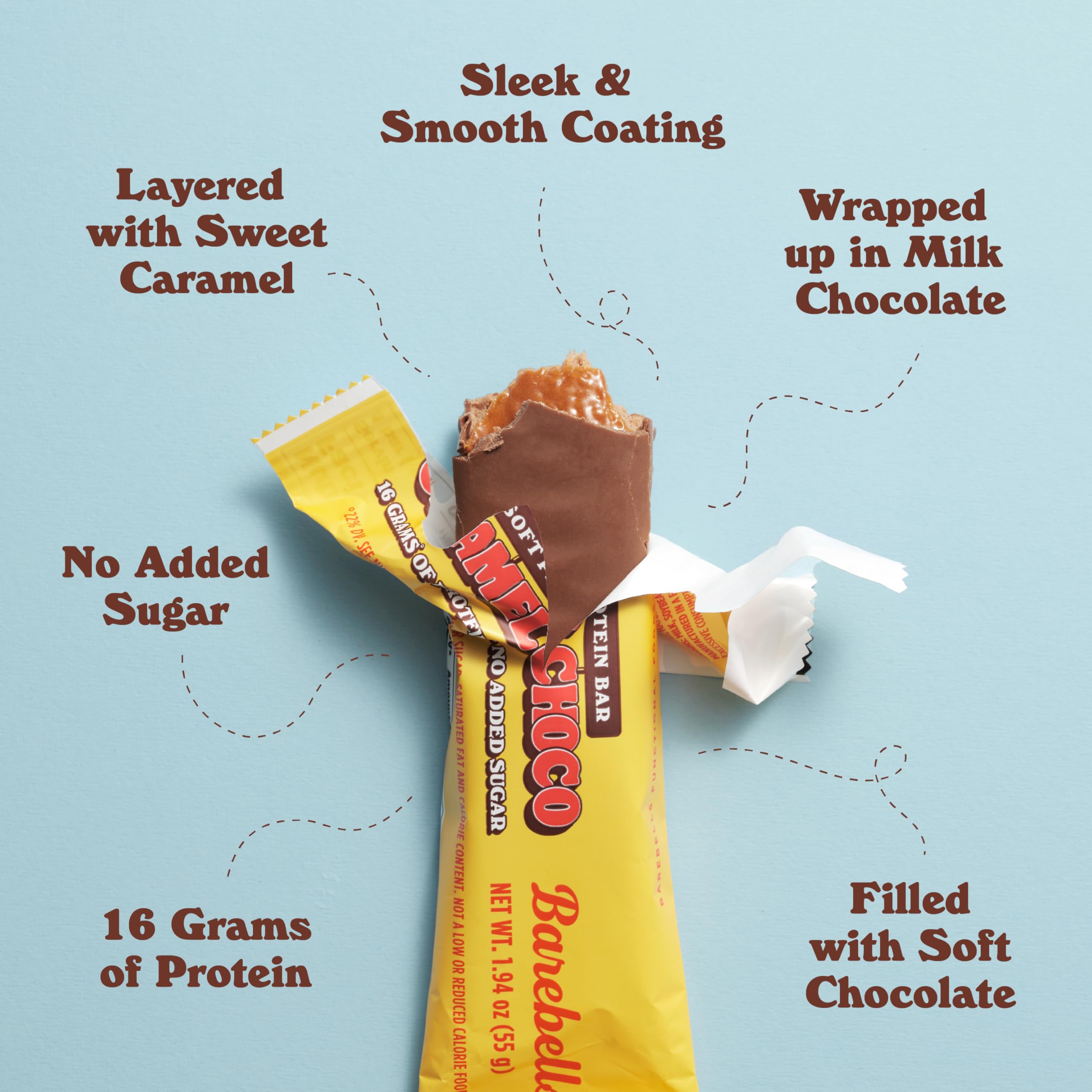 Barebells Protein Bars Salty Peanut - 12 Count, 20g High Protein Treats - Chocolate Nutrition Bar with 1g Total Sugars - On-The-Go Breakfast or Post-Workout Snack