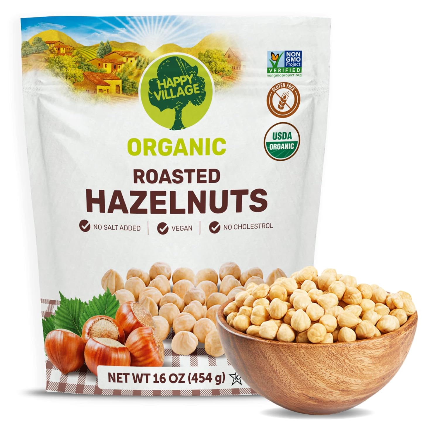 Happy Village Organic Whole Dried Strawberries, 18 OZ Resealable Pack- Soft & Juicy, Kosher, Non-GMO, No Refined Sugar, Apple Juice Infused Dried Strawberry