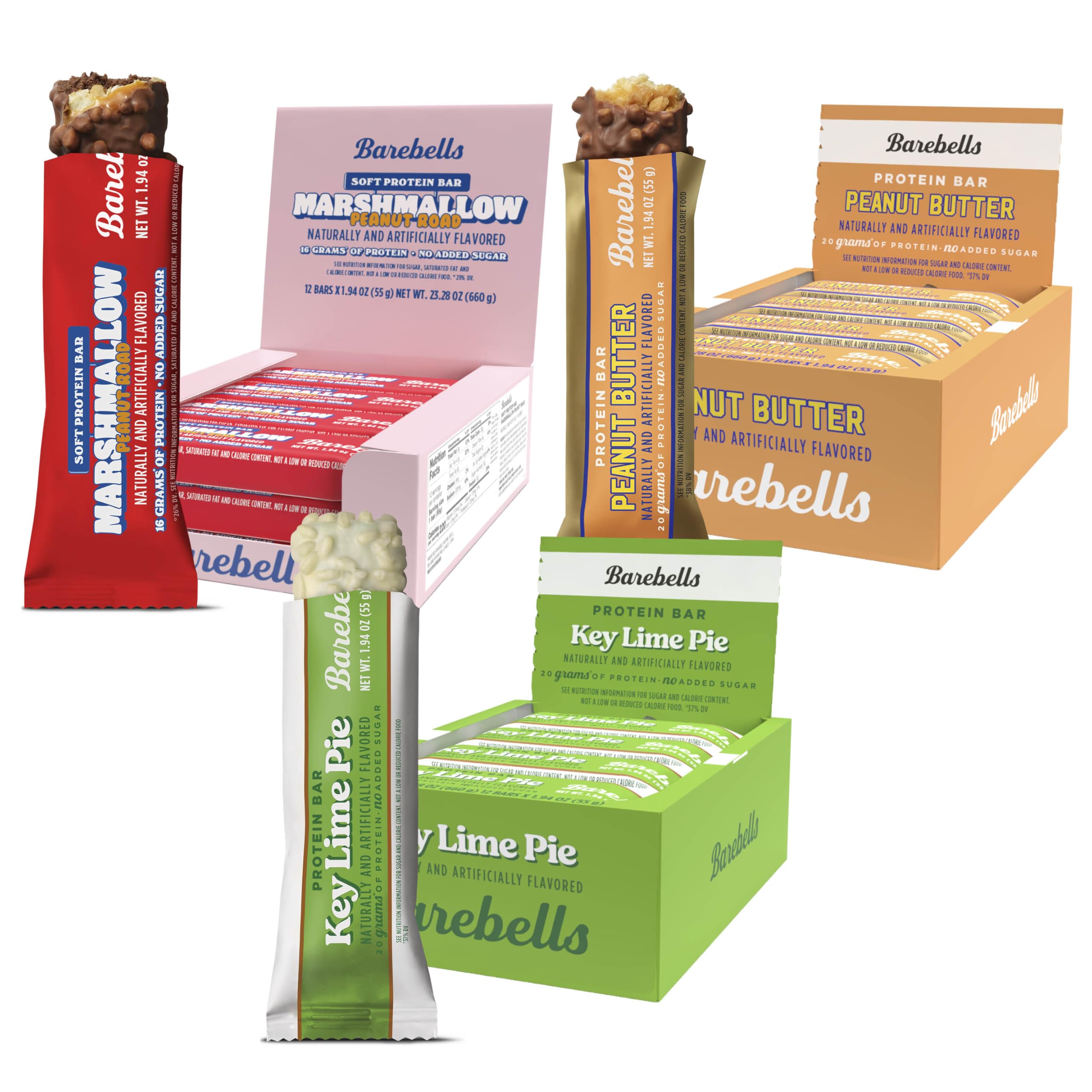 Barebells Protein Bars Salty Peanut - 12 Count, 20g High Protein Treats - Chocolate Nutrition Bar with 1g Total Sugars - On-The-Go Breakfast or Post-Workout Snack