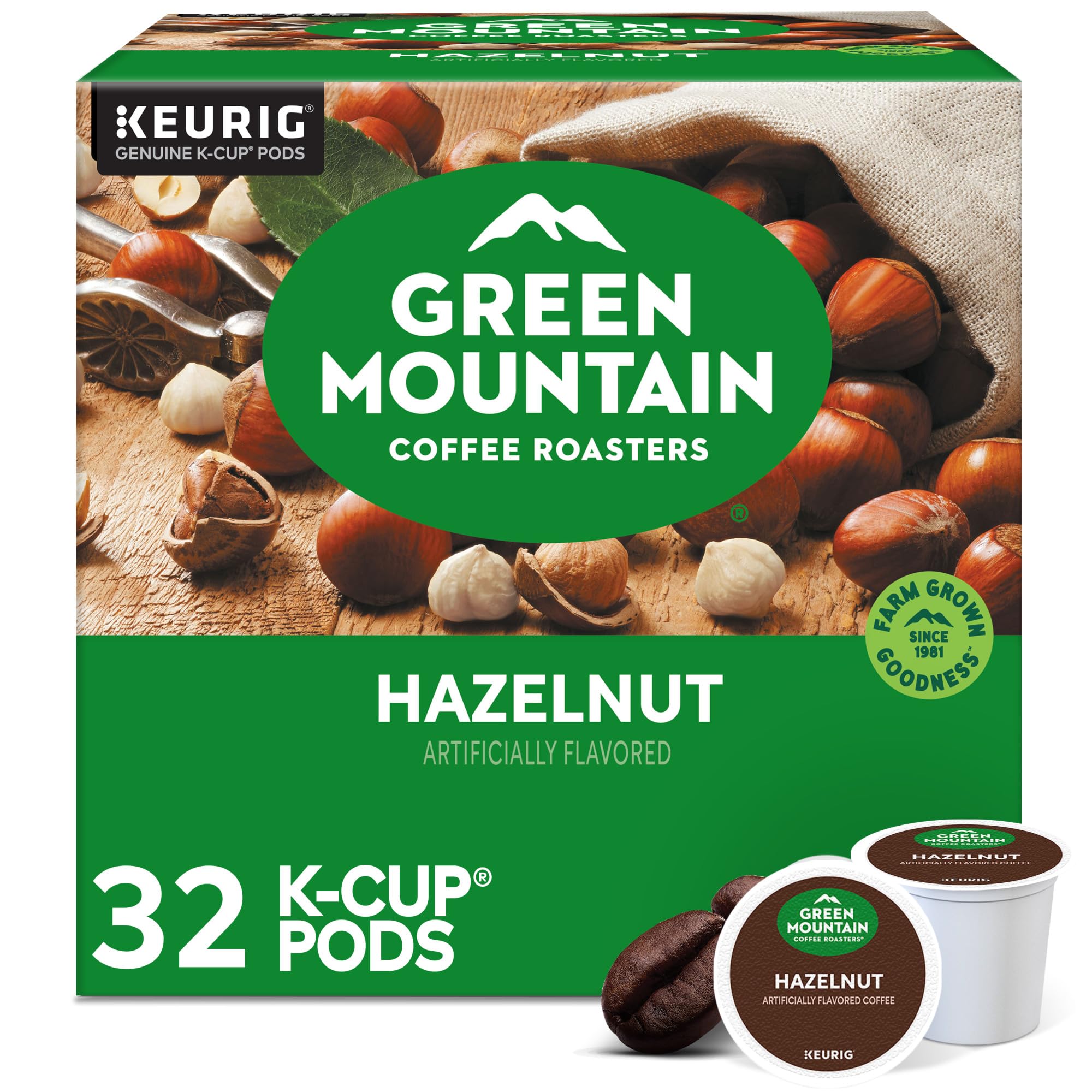 Green Mountain Coffee Roasters Caramel Vanilla Cream Keurig Single-Serve K-Cup pods, Light Roast Coffee, 72 Count