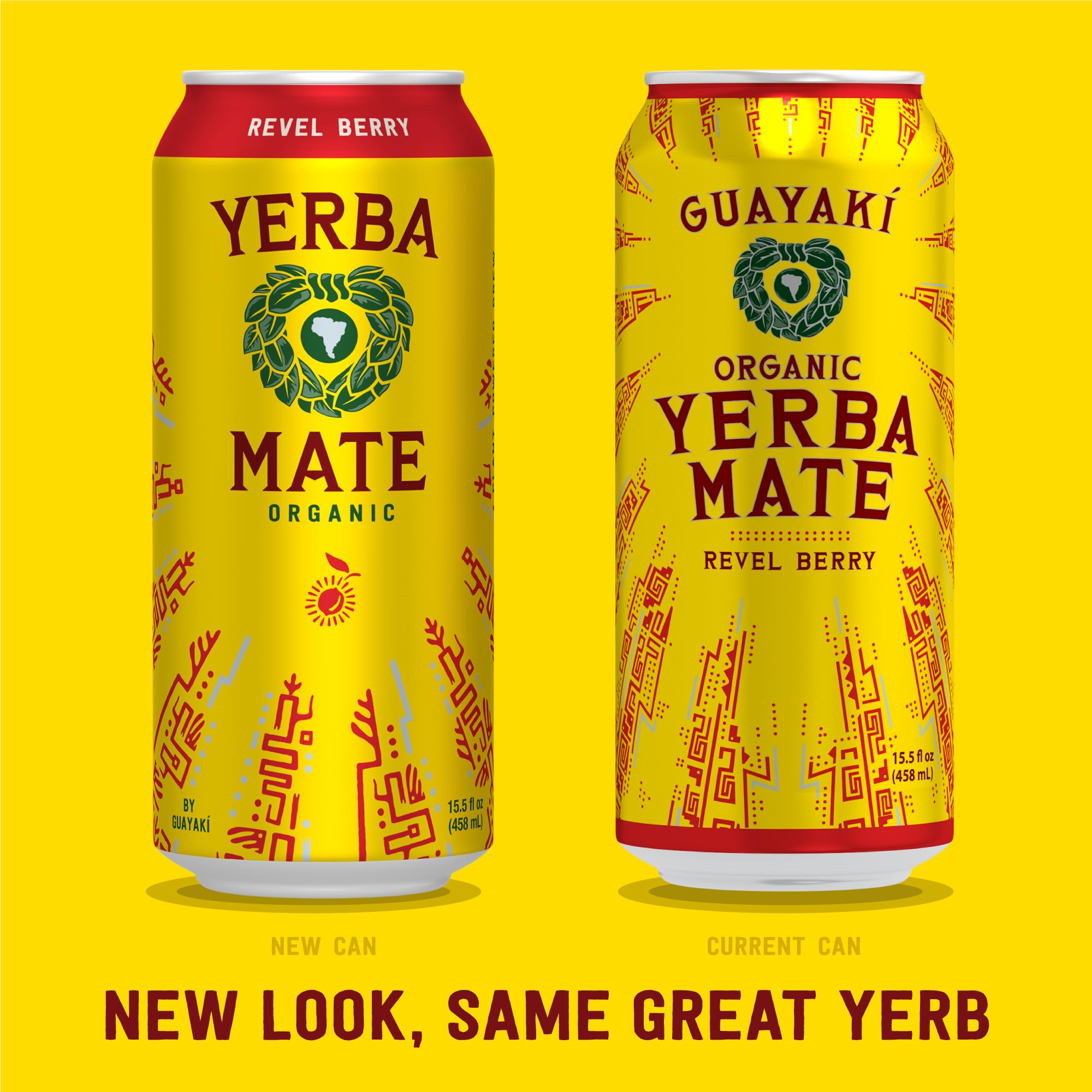 Yerba Madre Organic Yerba Mate, Enlighten Mint, 150mg Natural Caffeine, Energy Drink Alternative, No Jitters or Crash, 15.5 Oz Cans (Pack of 12)