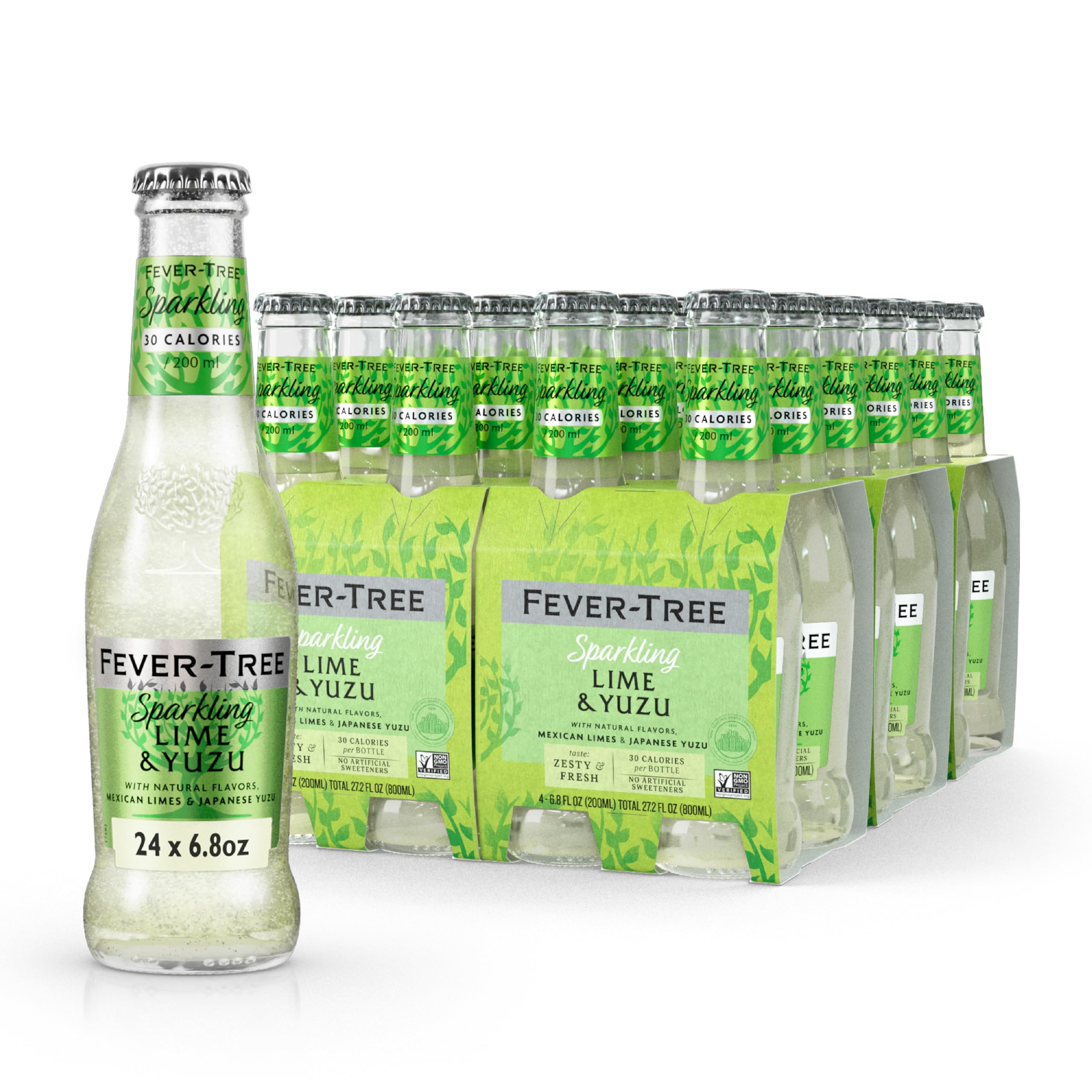 Fever Tree Club Soda Club Soda - Premium Quality Delicate with perfect carbonation - Refreshing Beverage for Cocktails & Mocktails. Naturally Sourced Ingredients, No Artificial Sweeteners or Colors - 5.07 Fl Oz (Pack of 24)(Packaging May Vary)
