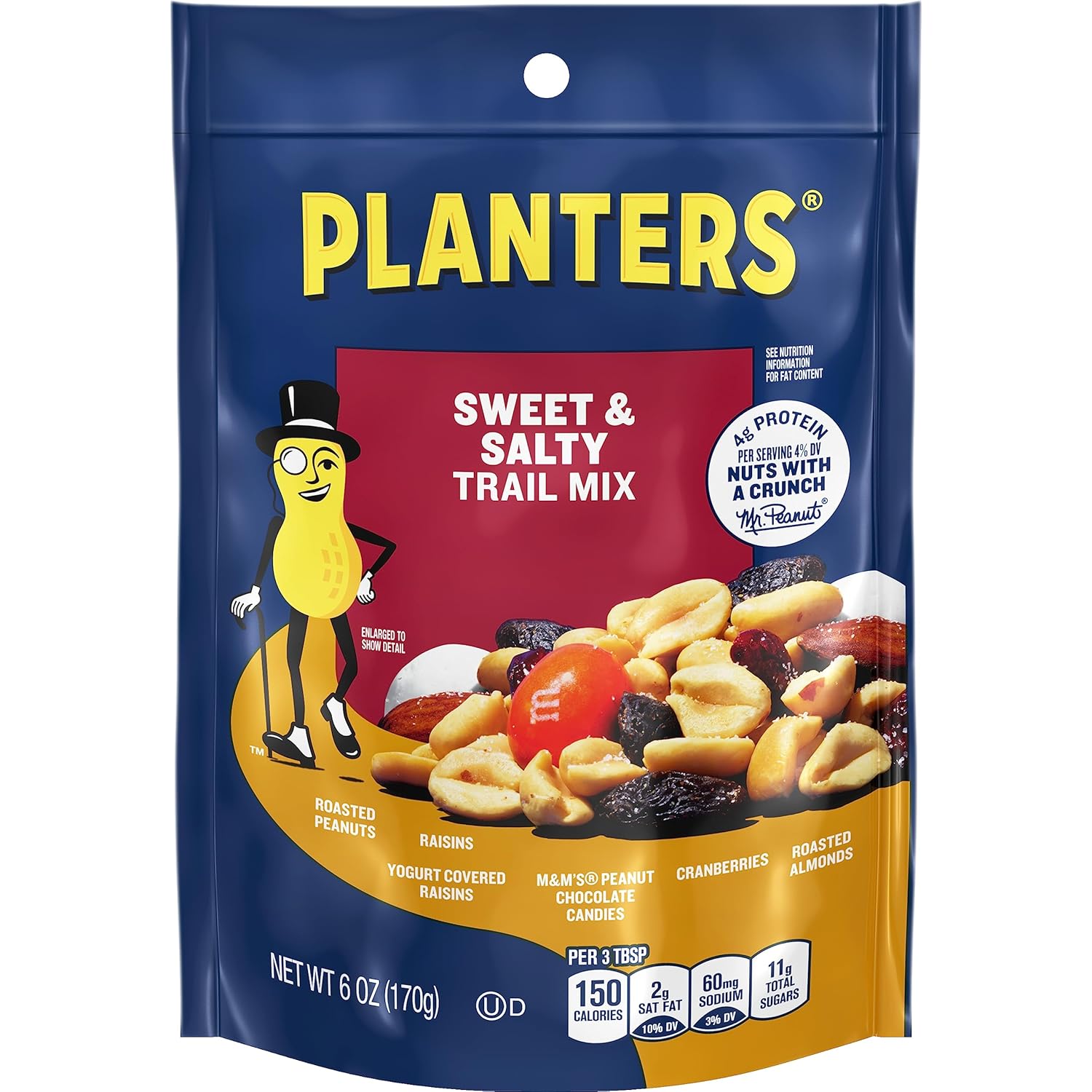 PLANTERS Tropical Fruit & Nut Trail Mix - Mixed Nuts Trail Mix Snack Packs, 6 oz Bags (Pack of 12)