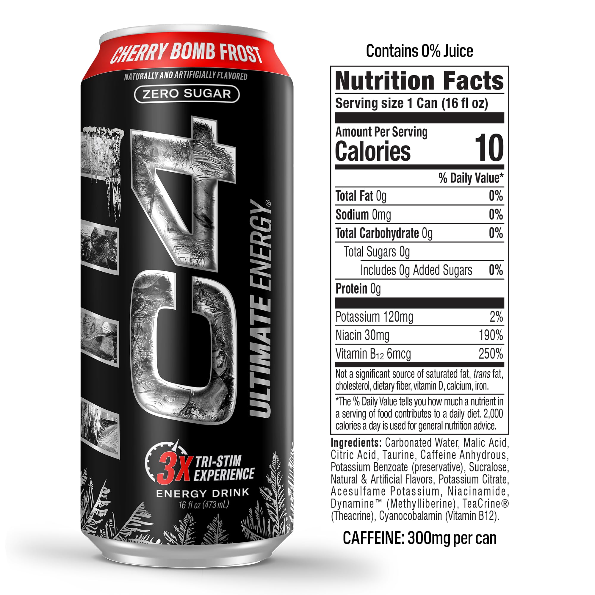 Cellucor C4 Ultimate | Pre Workout Sugar Free Energy Drink | Tri-Stim Experience with 300mg Caffeine + TeaCrine + Dynamine | Fruit Punch | 16oz (Pack of 12)