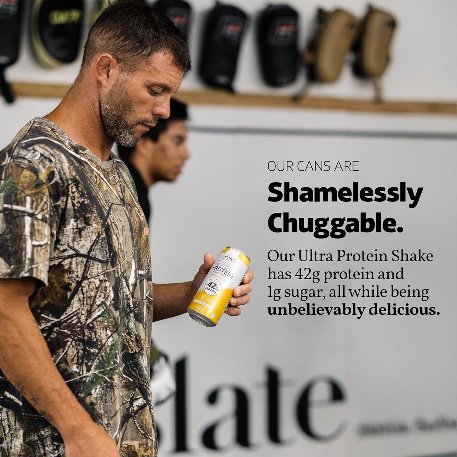 Slate Milk - Ultra Protein Shake - Vanilla - 42g Protein, 1g Sugar, 180 Calories, 1g Net Carbs - Lactose Free, No Added Sugar - Made with Ultra Filtered Milk - Breakfast Boost, Post Workout - 15 fl oz, 12 Cans