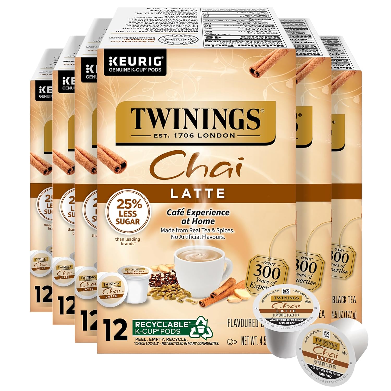 Twinings English Breakfast Black Tea K-Cup Pods for Keurig, 24 Count (Pack of 1), Smooth, Flavourful, Robust, Caffeinated, Enjoy Hot or Iced