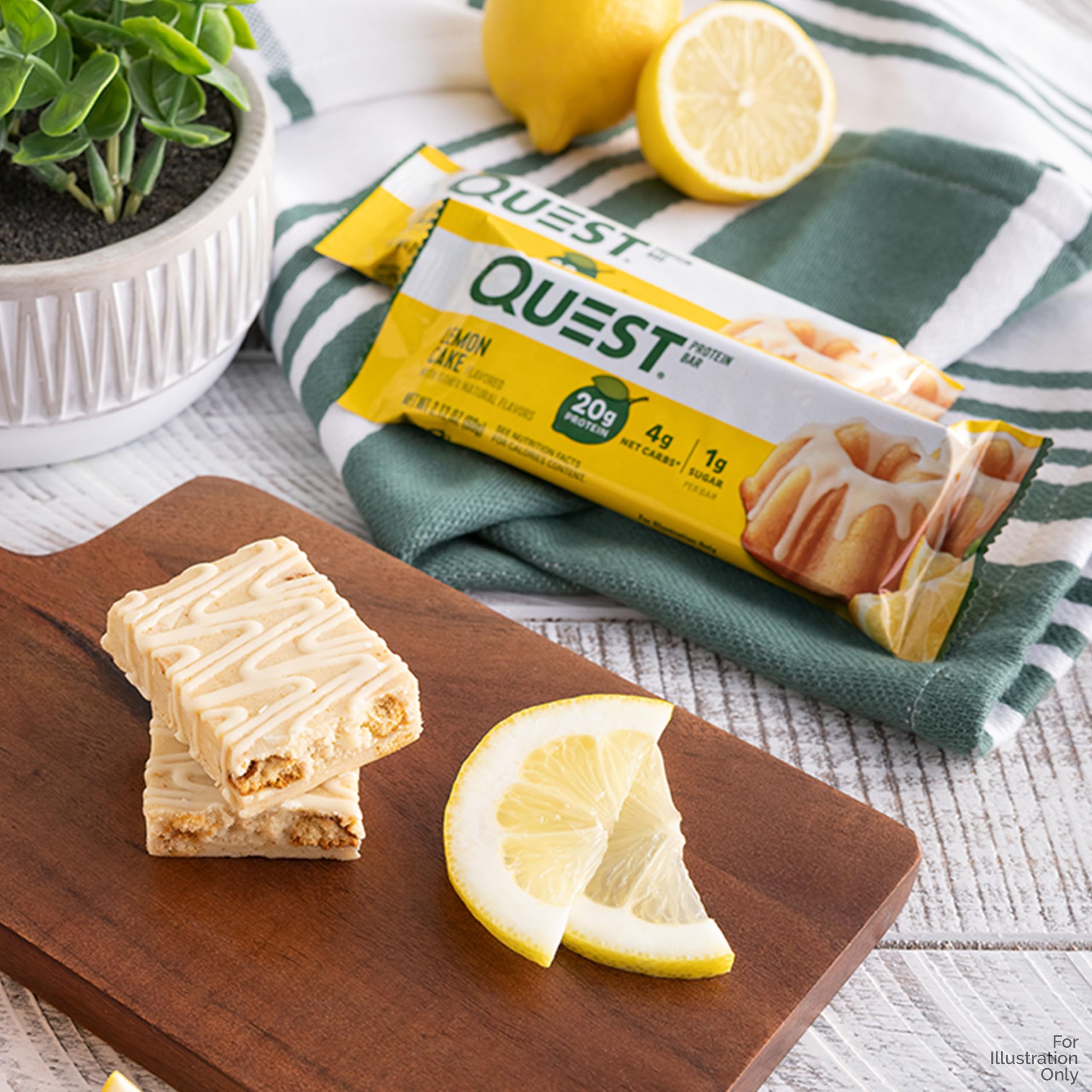 Quest Nutrition Chocolate Chip Dough Cookie Protein Bars, 21g Protein, 1g Sugar, 4g Net Carb, High Fiber, Gluten Free, Keto Friendy, 12 Count